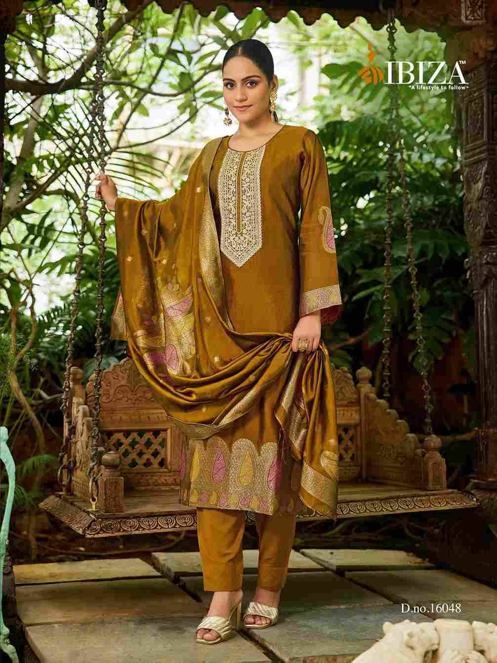 Nova By Ibiza 16046 To 16049 Series Designer Festive Suits Beautiful Fancy Stylish Colorful Party Wear & Occasional Wear Pure Bangalori Silk Jacquard Dresses At Wholesale Price