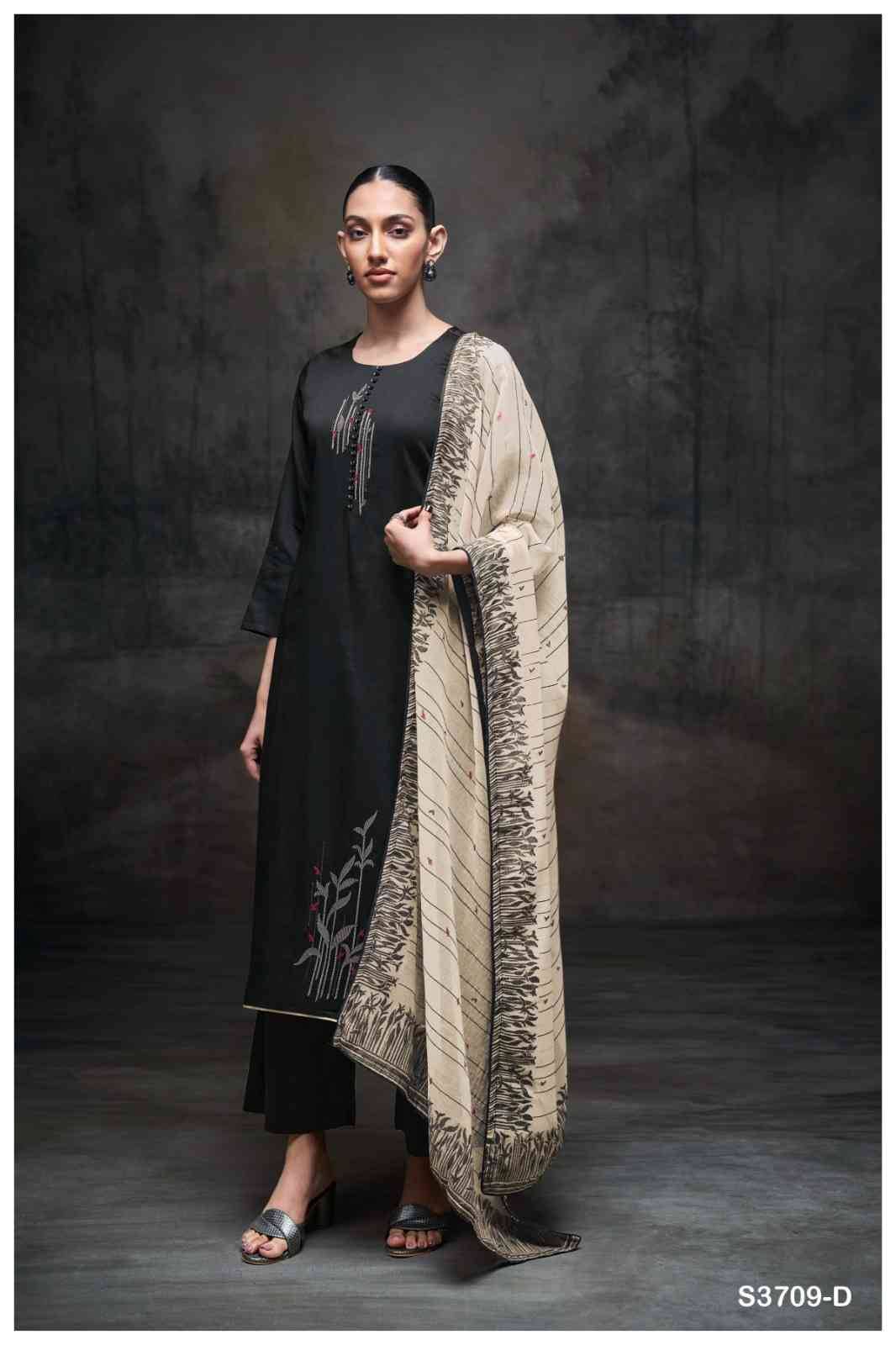 Meher-3709 By Ganga Fashion 3709-A To 3709-D Series Beautiful Festive Suits Colorful Stylish Fancy Casual Wear & Ethnic Wear Premium Cotton Satin Dresses At Wholesale Price