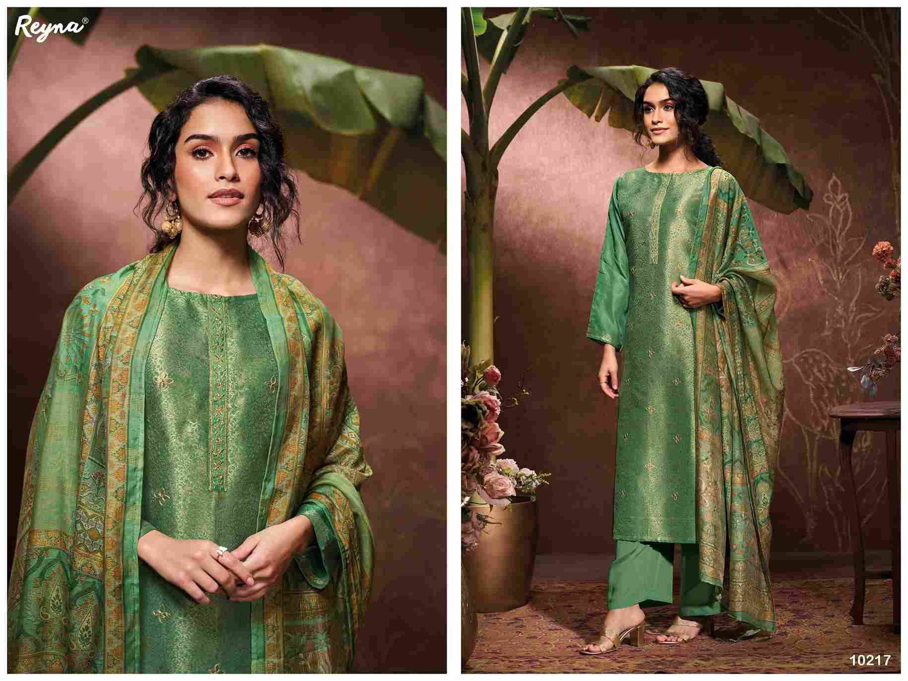 Laxmi By Reyna 10217 To 10220 Series Designer Stylish Fancy Colorful Beautiful Party Wear & Ethnic Wear Collection Bemberg Jacquard Silk Tops At Wholesale Price