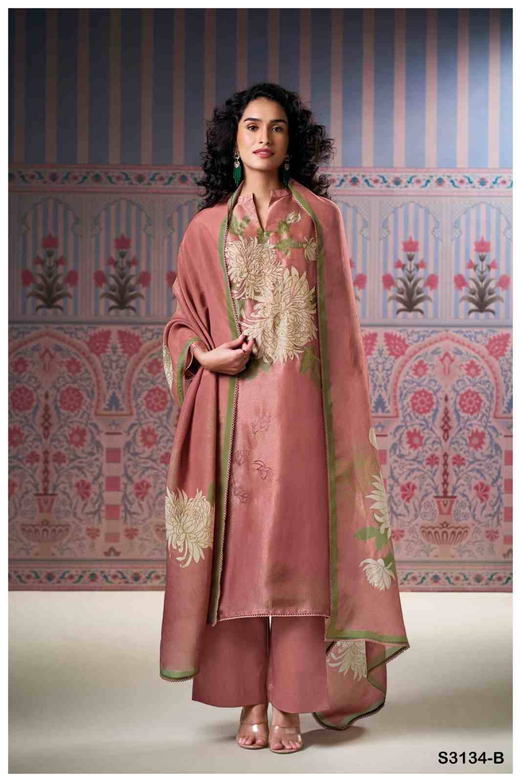 Morna-3134 By Ganga Fashion 3134-A To 3134-D Series Beautiful Festive Suits Colorful Stylish Fancy Casual Wear & Ethnic Wear Premium Bemberg Silk Dresses At Wholesale Price