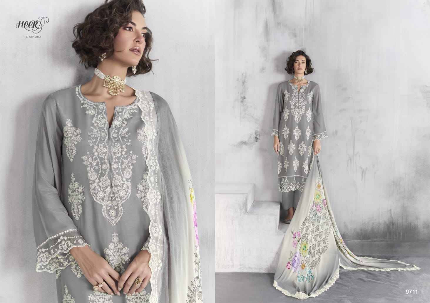 Bul Bul By Kimora Fashion 9711 To 9716 Series Designer Festive Suits Collection Beautiful Stylish Fancy Colorful Party Wear & Occasional Wear Pure Muslin Dresses At Wholesale Price