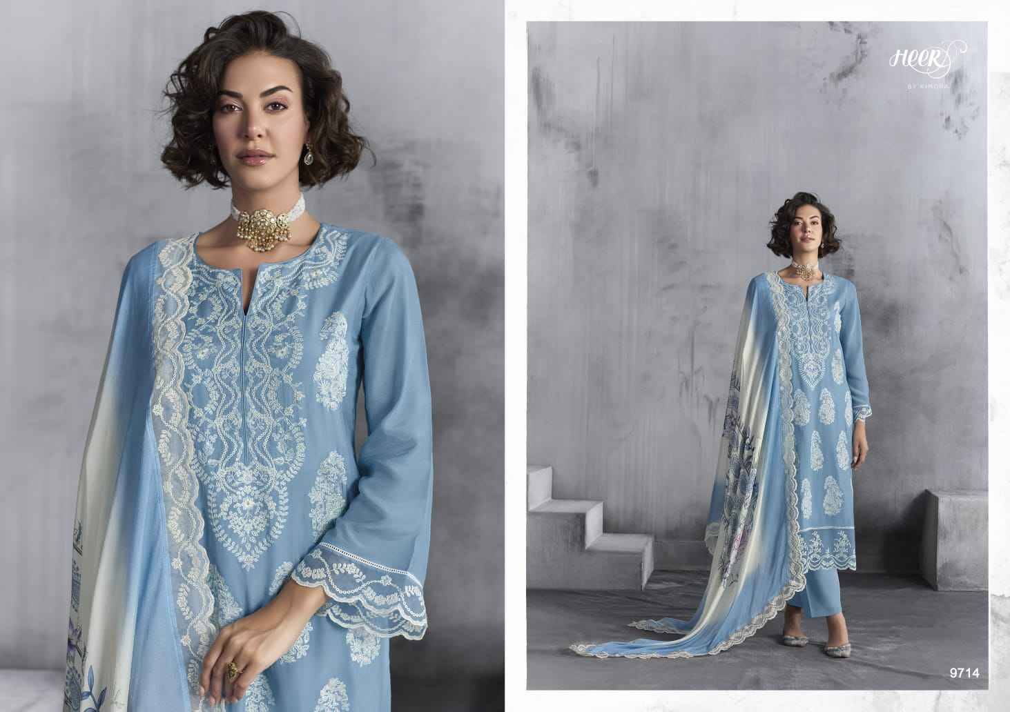 Bul Bul By Kimora Fashion 9711 To 9716 Series Designer Festive Suits Collection Beautiful Stylish Fancy Colorful Party Wear & Occasional Wear Pure Muslin Dresses At Wholesale Price