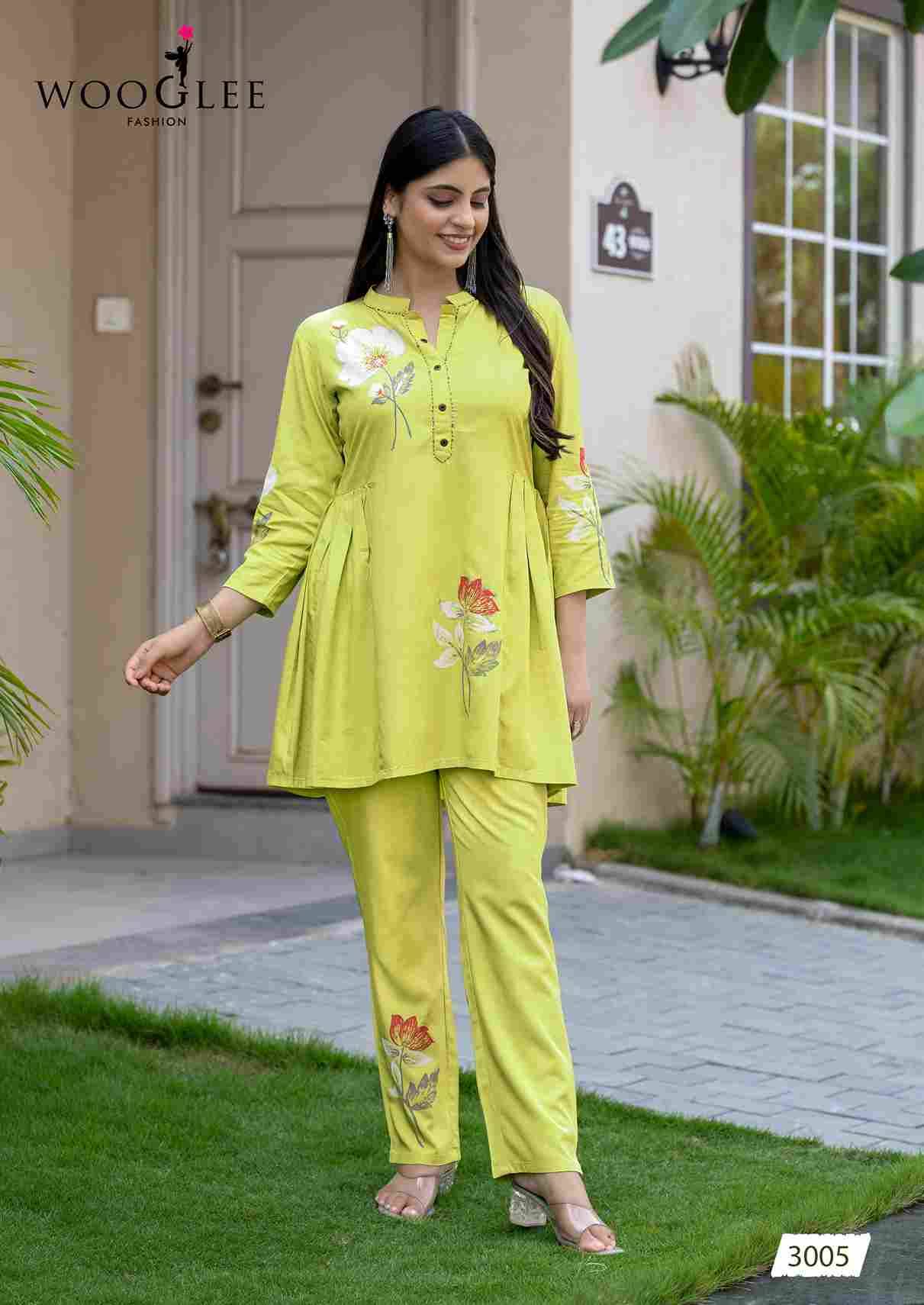 Tulip Vol-2 By Wooglee 3005 To 3009 Series Designer Stylish Fancy Colorful Beautiful Party Wear & Ethnic Wear Collection Heavy Rayon Co-Ord At Wholesale Price