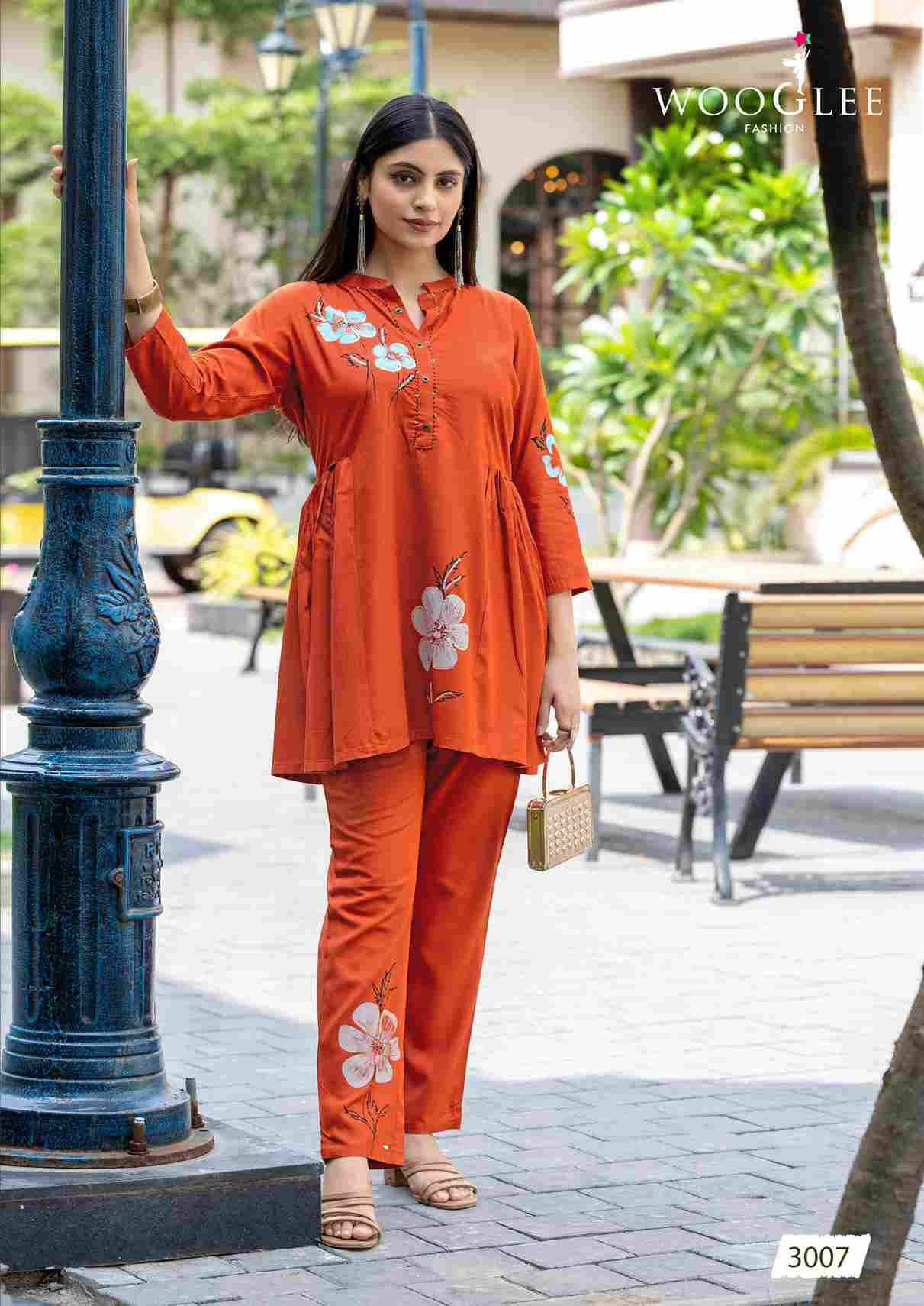 Tulip Vol-2 By Wooglee 3005 To 3009 Series Designer Stylish Fancy Colorful Beautiful Party Wear & Ethnic Wear Collection Heavy Rayon Co-Ord At Wholesale Price