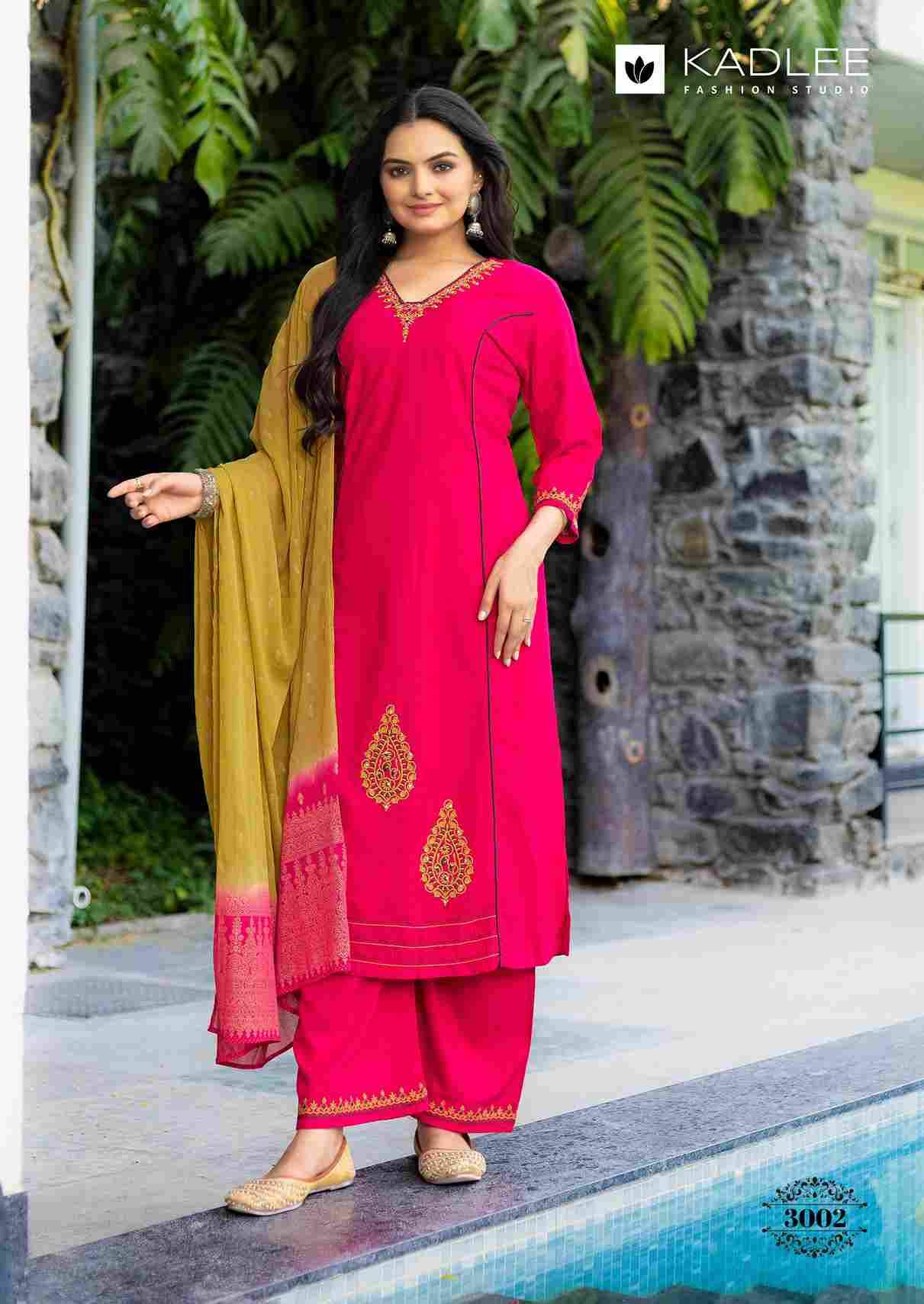 Amrita By Kadlee 3001 To 3006 Series Beautiful Festive Suits Colorful Stylish Fancy Casual Wear & Ethnic Wear Rayon Slub Dresses At Wholesale Price