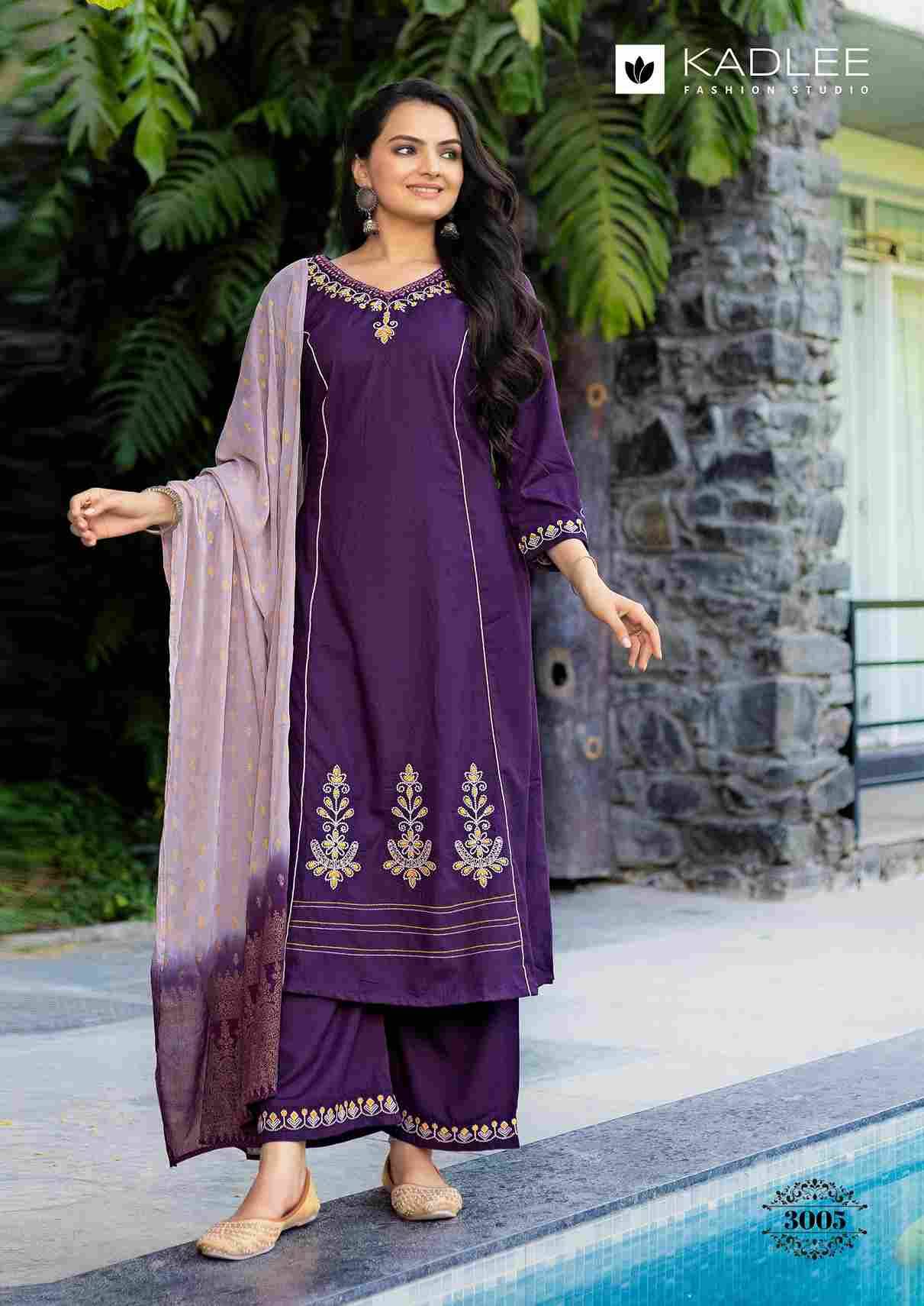 Amrita By Kadlee 3001 To 3006 Series Beautiful Festive Suits Colorful Stylish Fancy Casual Wear & Ethnic Wear Rayon Slub Dresses At Wholesale Price