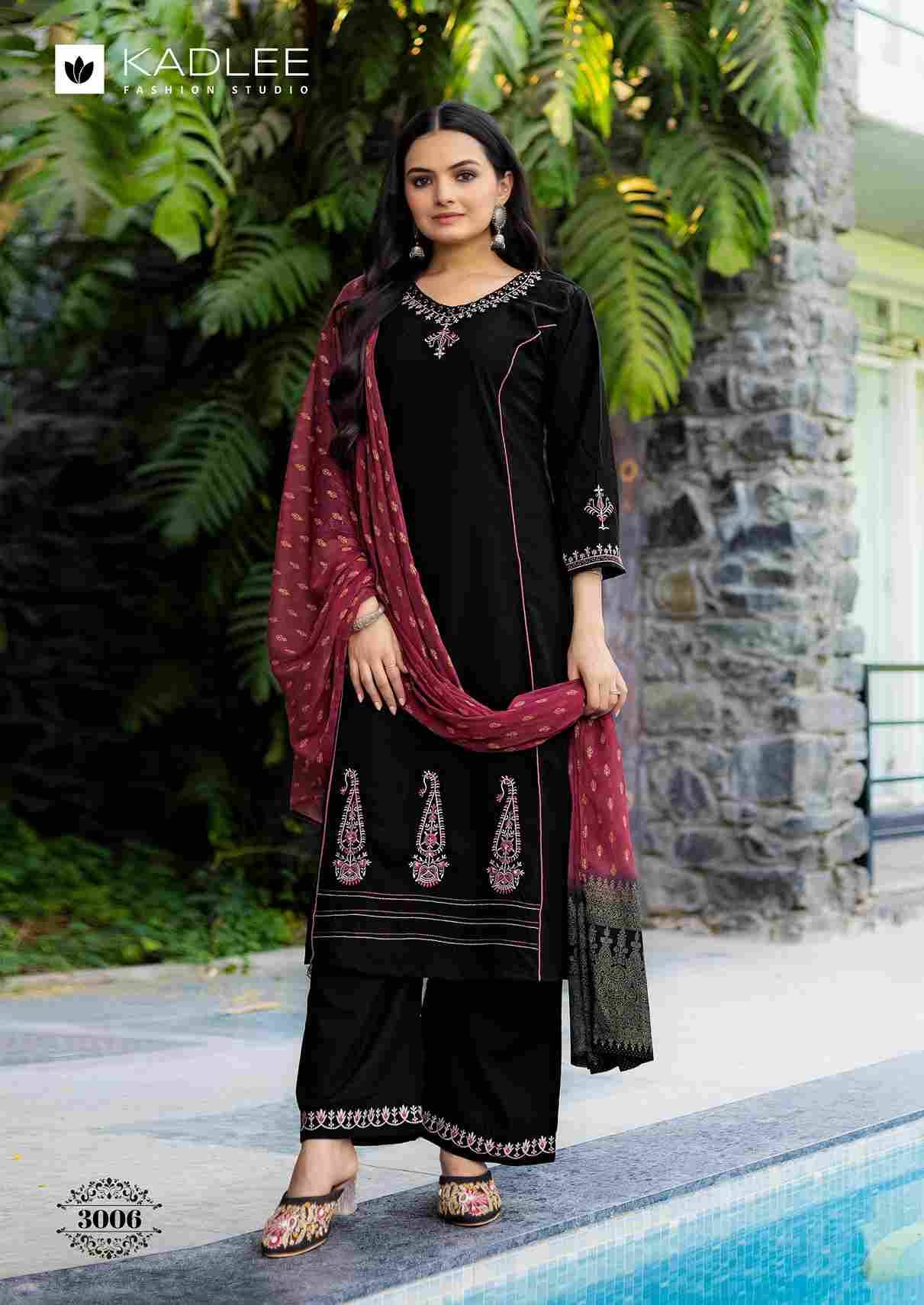 Amrita By Kadlee 3001 To 3006 Series Beautiful Festive Suits Colorful Stylish Fancy Casual Wear & Ethnic Wear Rayon Slub Dresses At Wholesale Price