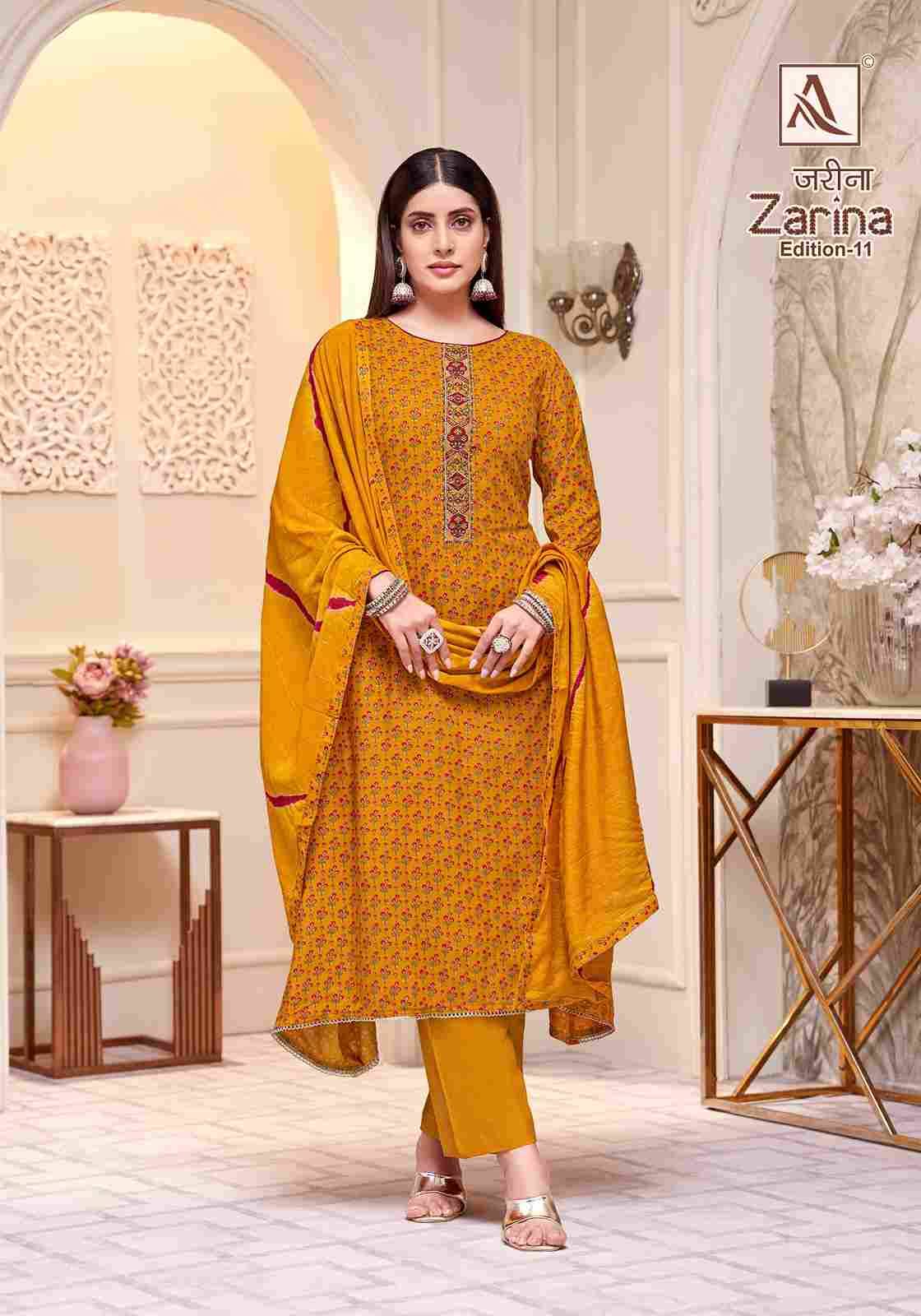 Zarina Vol-11 By Alok Suit 2040-862-01 To 2040-862-08 Series Beautiful Festive Suits Colorful Stylish Fancy Casual Wear & Ethnic Wear Pure Viscose Rayon Dresses At Wholesale Price
