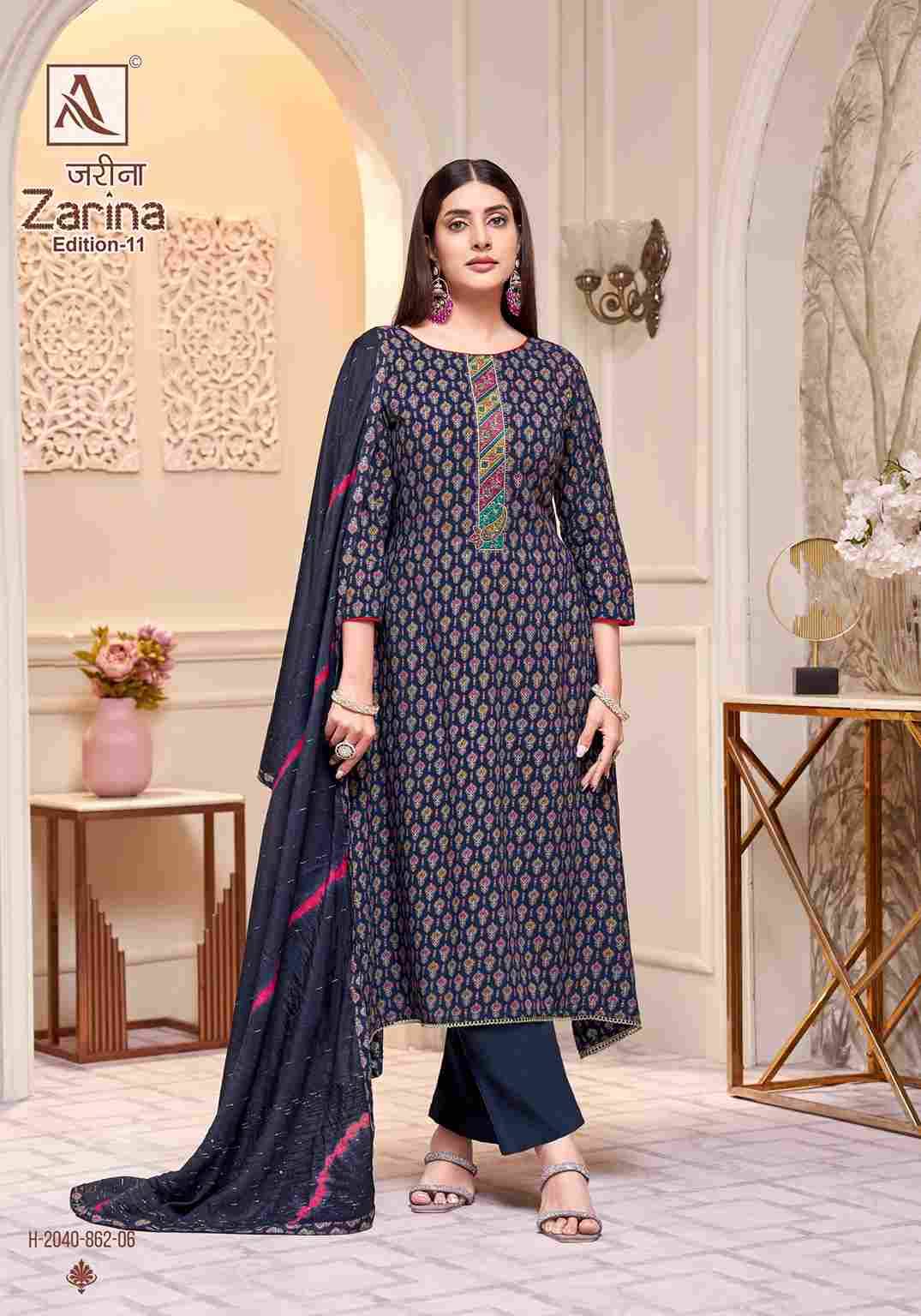 Zarina Vol-11 By Alok Suit 2040-862-01 To 2040-862-08 Series Beautiful Festive Suits Colorful Stylish Fancy Casual Wear & Ethnic Wear Pure Viscose Rayon Dresses At Wholesale Price