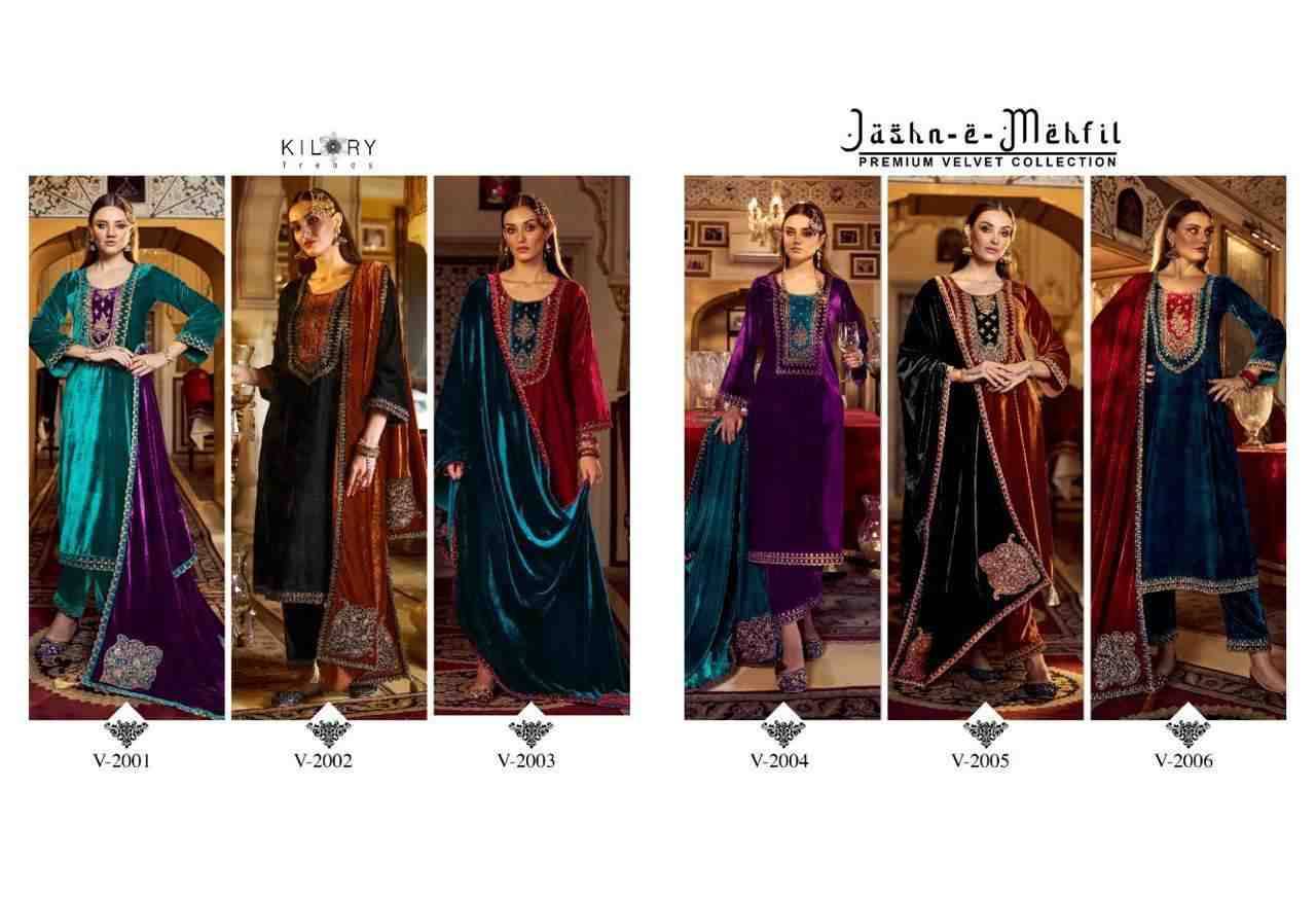 Jashn-E-Mehfil By Kilory 2001 To 2006 Series Beautiful Festive Suits Colorful Stylish Fancy Casual Wear & Ethnic Wear Premium Velvet Dresses At Wholesale Price