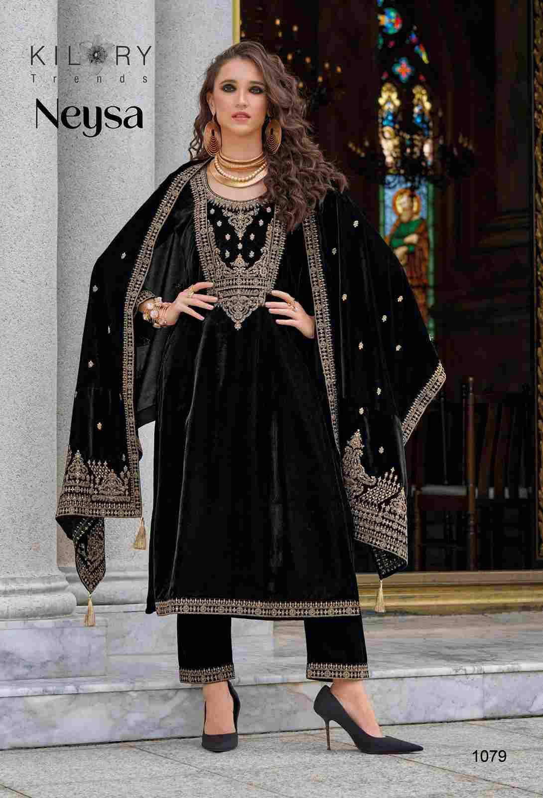 Neysa By Kilory 1075 To 1080 Series Beautiful Festive Suits Colorful Stylish Fancy Casual Wear & Ethnic Wear Premium Velvet Dresses At Wholesale Price
