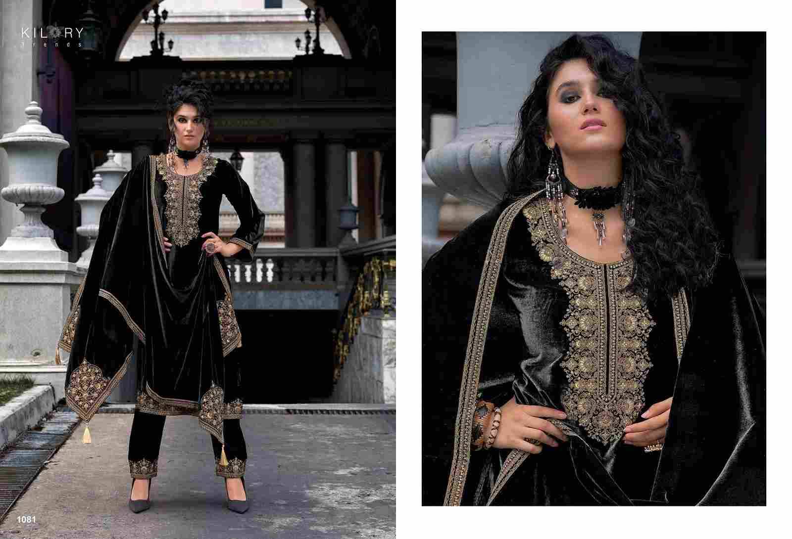 Qurbat By Kilory 1081 To 1086 Series Beautiful Festive Suits Colorful Stylish Fancy Casual Wear & Ethnic Wear Premium Velvet Dresses At Wholesale Price