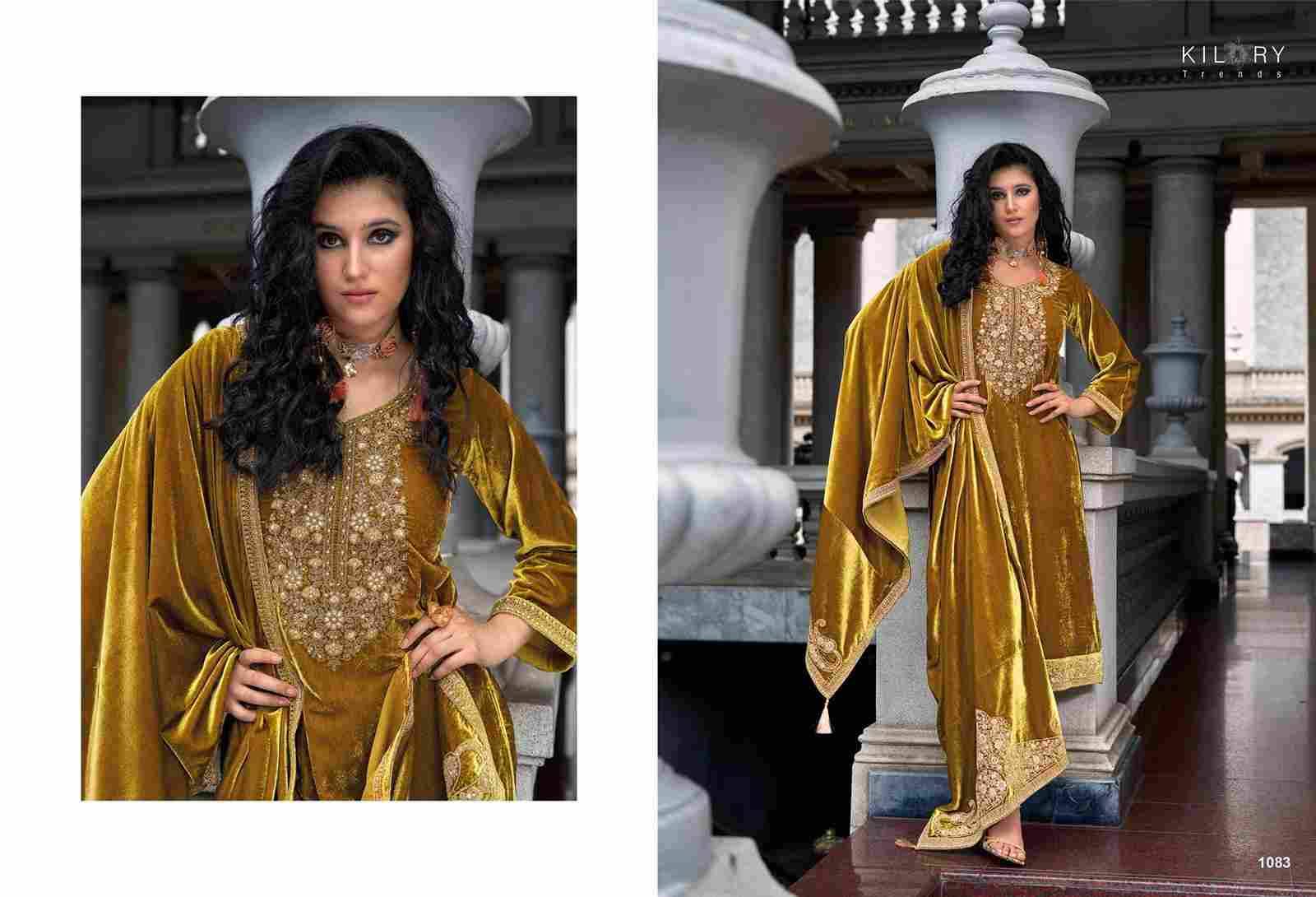 Qurbat By Kilory 1081 To 1086 Series Beautiful Festive Suits Colorful Stylish Fancy Casual Wear & Ethnic Wear Premium Velvet Dresses At Wholesale Price