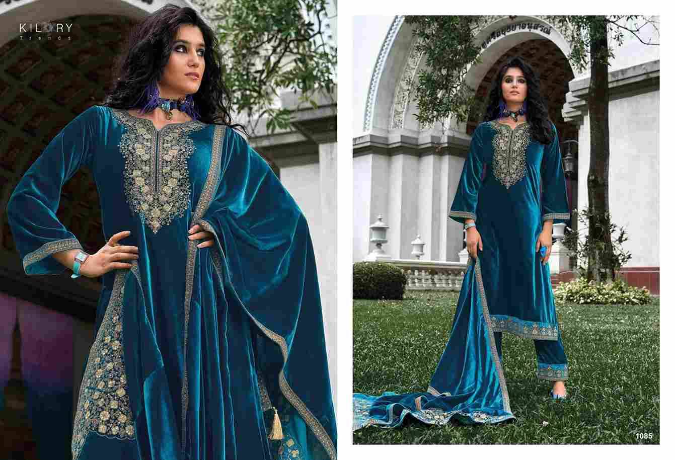 Qurbat By Kilory 1081 To 1086 Series Beautiful Festive Suits Colorful Stylish Fancy Casual Wear & Ethnic Wear Premium Velvet Dresses At Wholesale Price