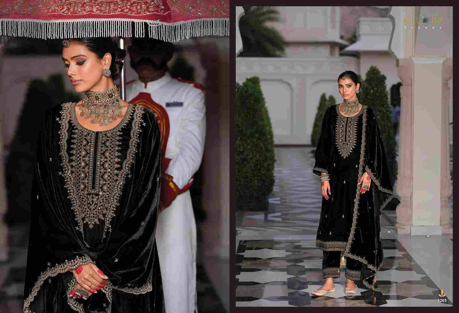 Rasm By Kilory 1201 To 1206 Series Beautiful Festive Suits Colorful Stylish Fancy Casual Wear & Ethnic Wear Premium Velvet Dresses At Wholesale Price