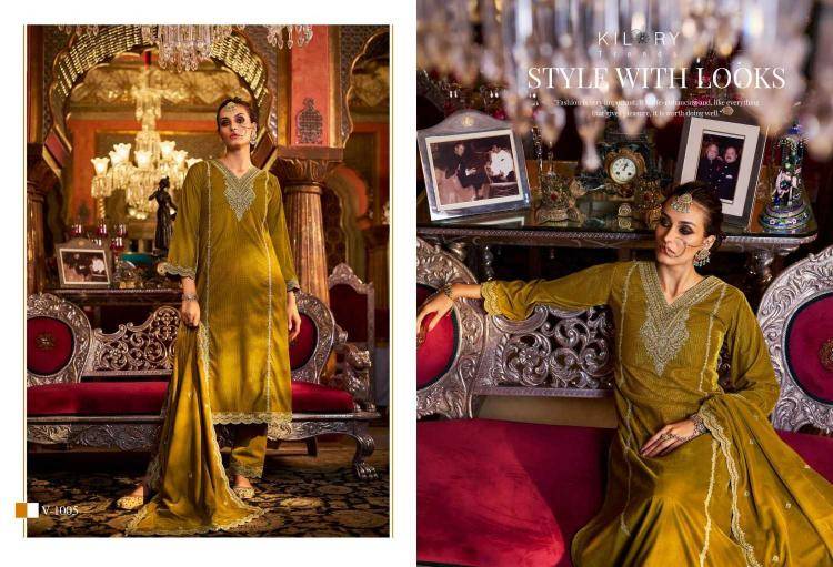 Dilruba By Kilory 1001 To 1006 Series Beautiful Festive Suits Colorful Stylish Fancy Casual Wear & Ethnic Wear Premium Velvet Dresses At Wholesale Price