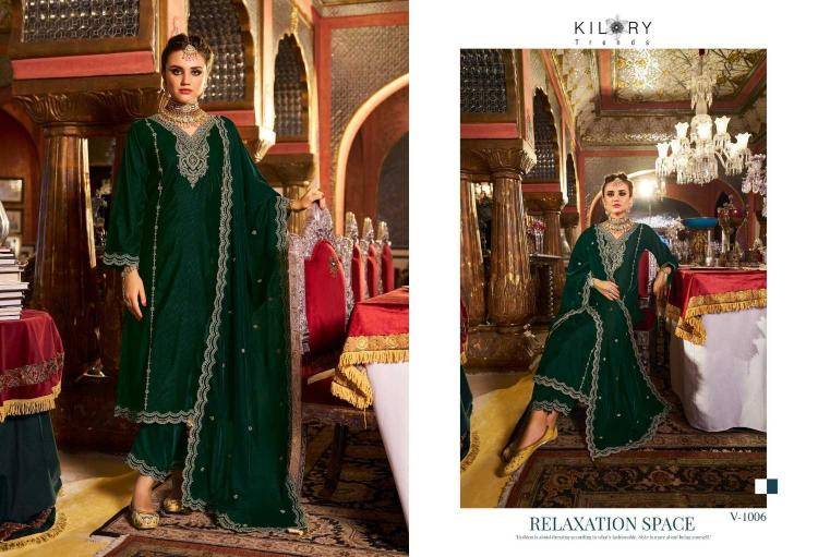 Dilruba By Kilory 1001 To 1006 Series Beautiful Festive Suits Colorful Stylish Fancy Casual Wear & Ethnic Wear Premium Velvet Dresses At Wholesale Price