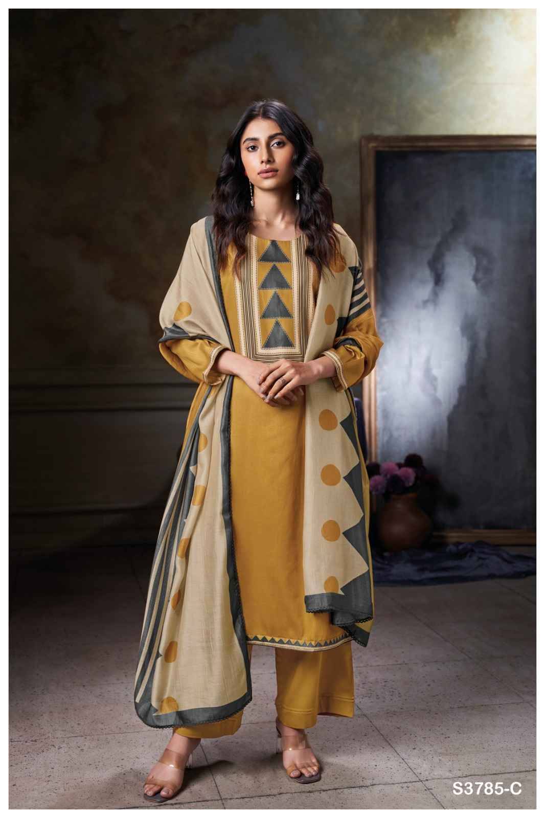 Ishira-3785 By Ganga Fashion 3785-A To 3785-D Series Beautiful Festive Suits Colorful Stylish Fancy Casual Wear & Ethnic Wear Premium Cotton Satin Dresses At Wholesale Price