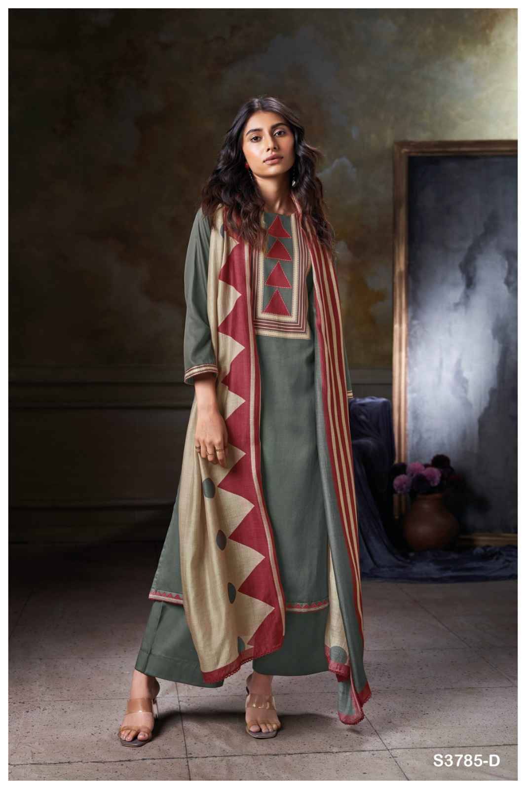 Ishira-3785 By Ganga Fashion 3785-A To 3785-D Series Beautiful Festive Suits Colorful Stylish Fancy Casual Wear & Ethnic Wear Premium Cotton Satin Dresses At Wholesale Price