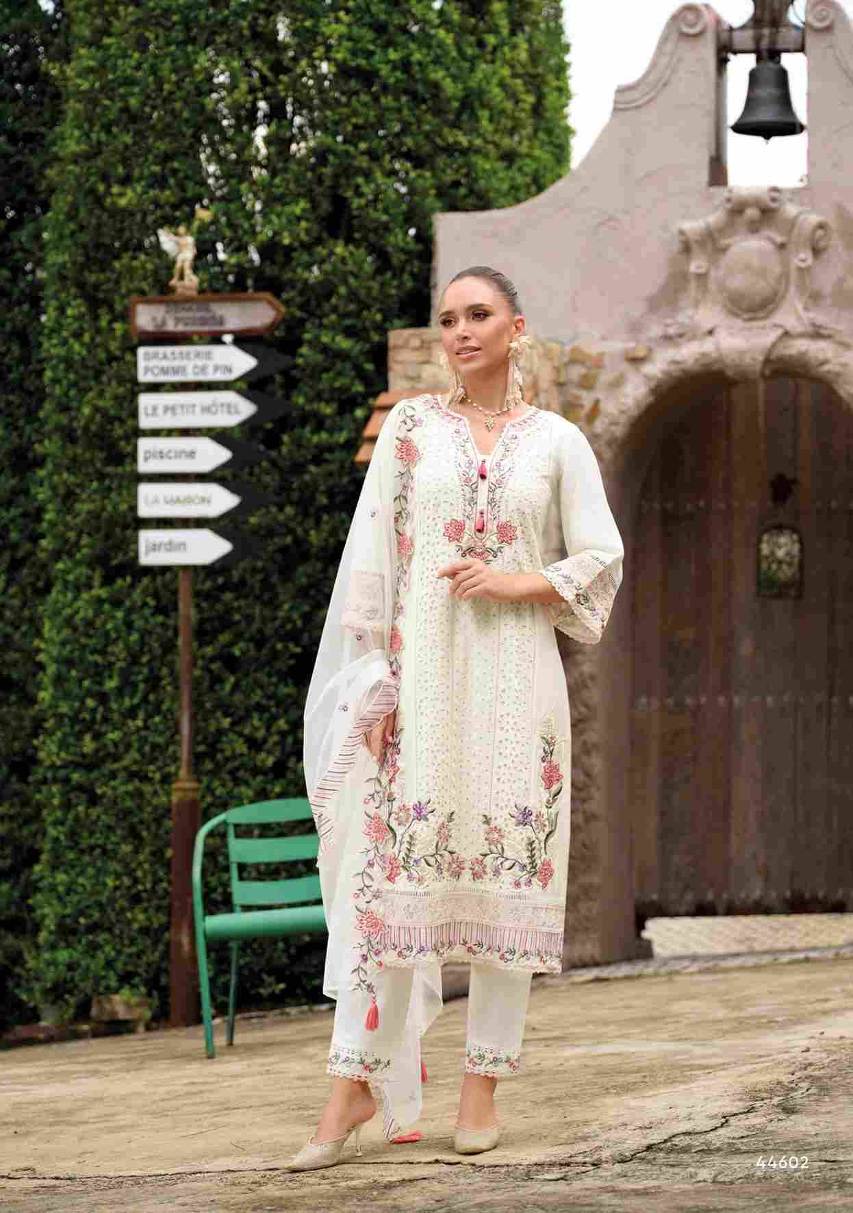 Estiva By Kailee 44601 To 44605 Series Beautiful Festive Suits Colorful Stylish Fancy Casual Wear & Ethnic Wear Pure Viscose Organza Dresses At Wholesale Price
