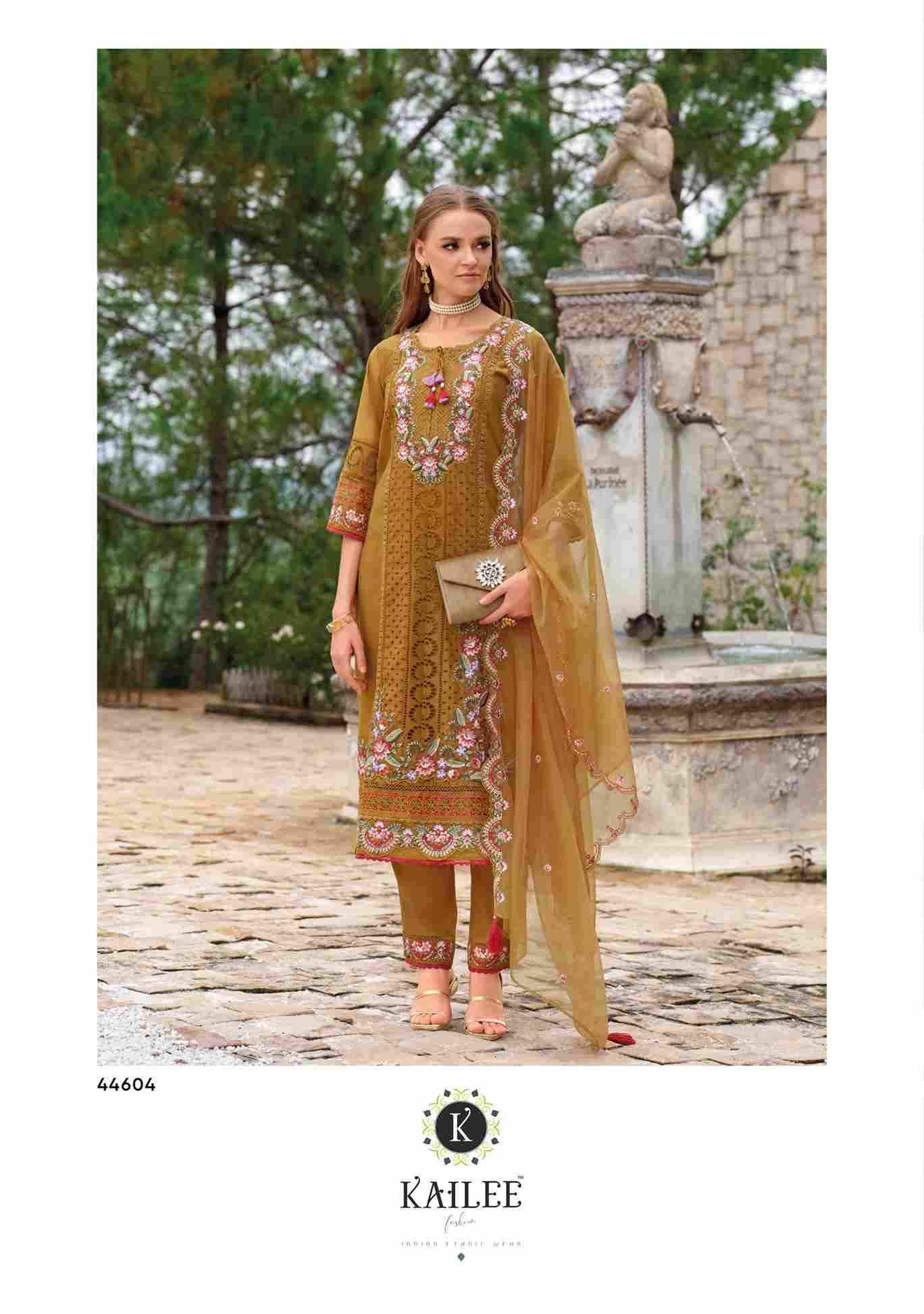 Estiva By Kailee 44601 To 44605 Series Beautiful Festive Suits Colorful Stylish Fancy Casual Wear & Ethnic Wear Pure Viscose Organza Dresses At Wholesale Price