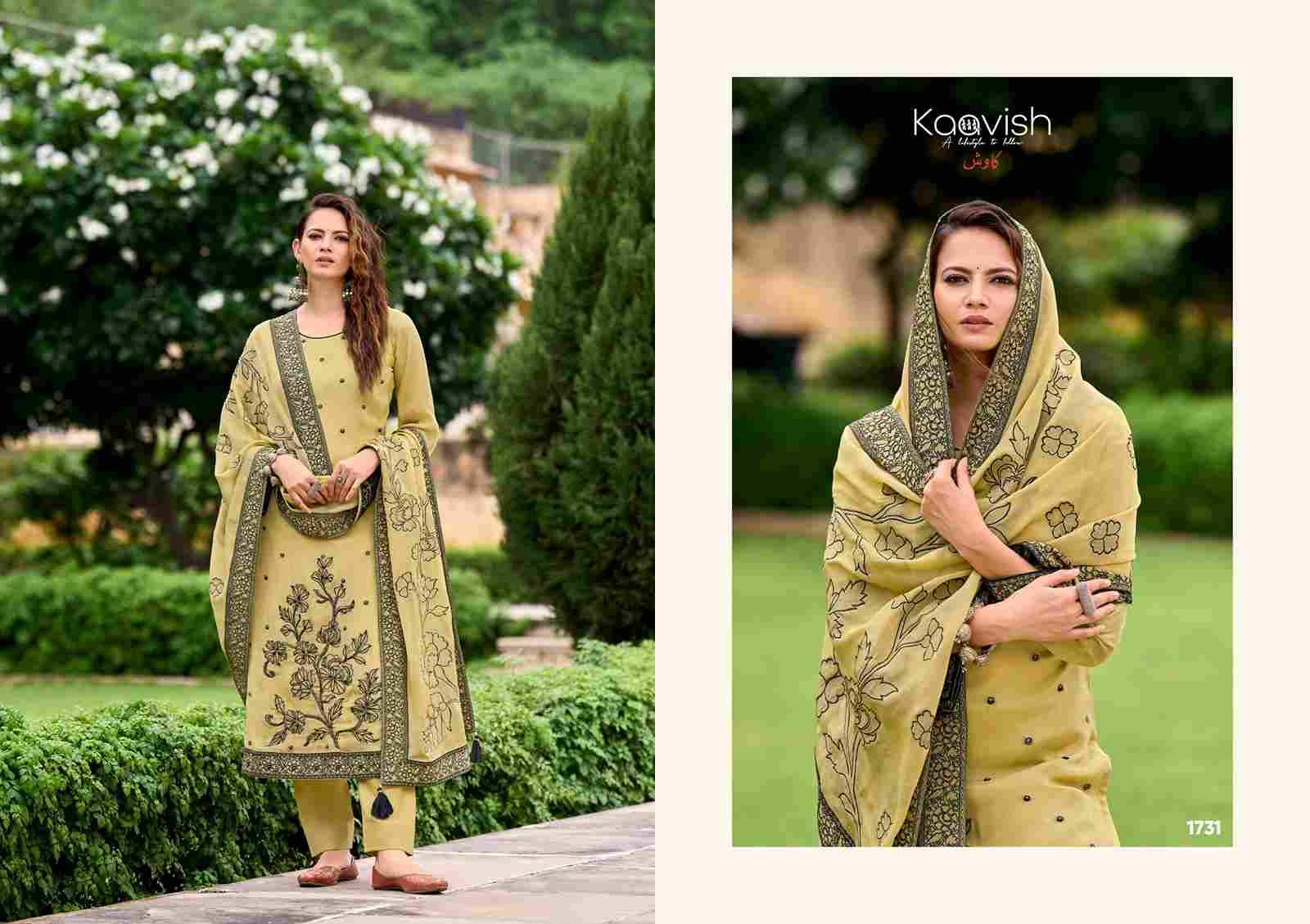 Moksha By Kaavish 1731 To 1734 Series Beautiful Festive Suits Colorful Stylish Fancy Casual Wear & Ethnic Wear Pure Organza Silk Jacquard Dresses At Wholesale Price