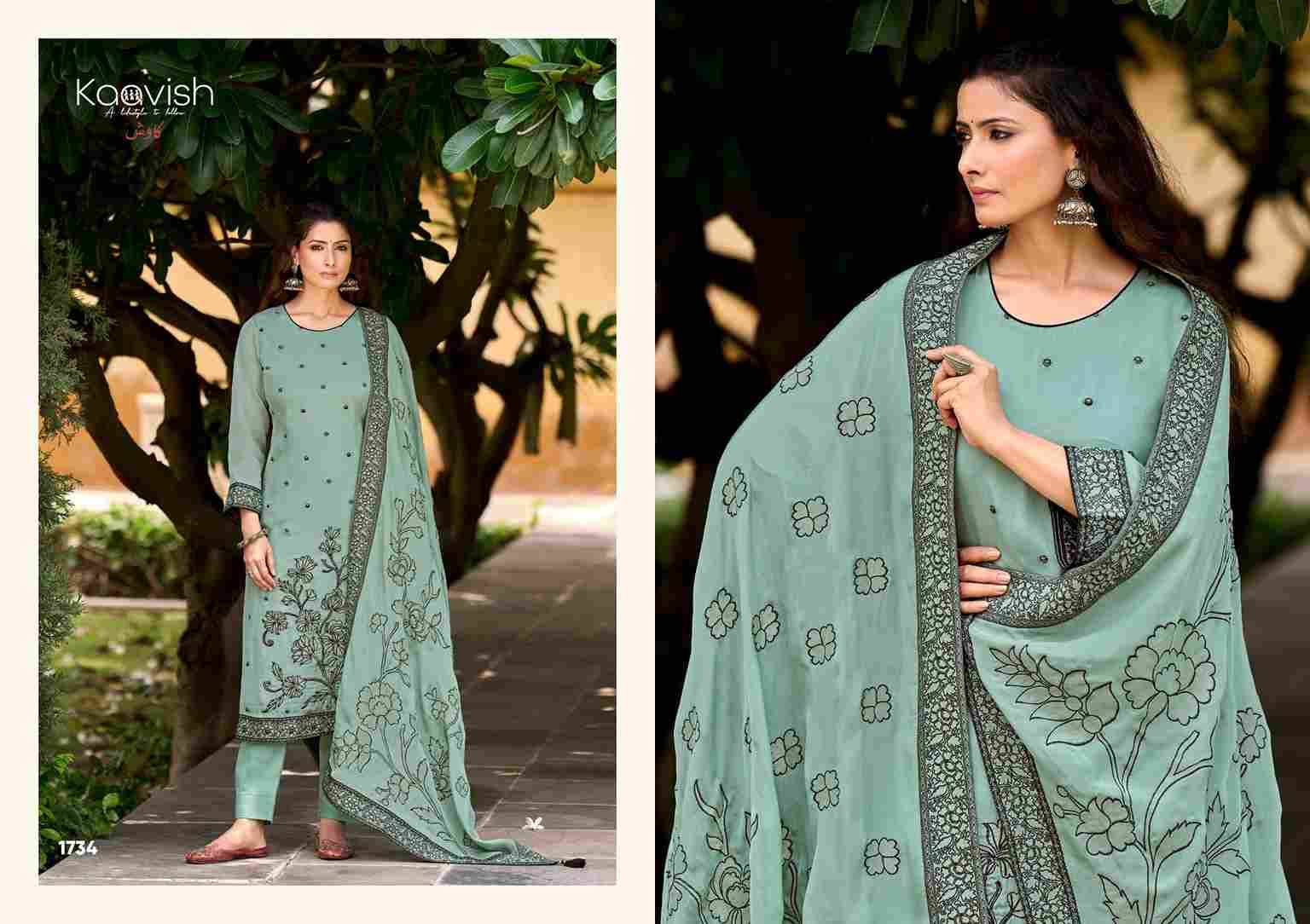 Moksha By Kaavish 1731 To 1734 Series Beautiful Festive Suits Colorful Stylish Fancy Casual Wear & Ethnic Wear Pure Organza Silk Jacquard Dresses At Wholesale Price