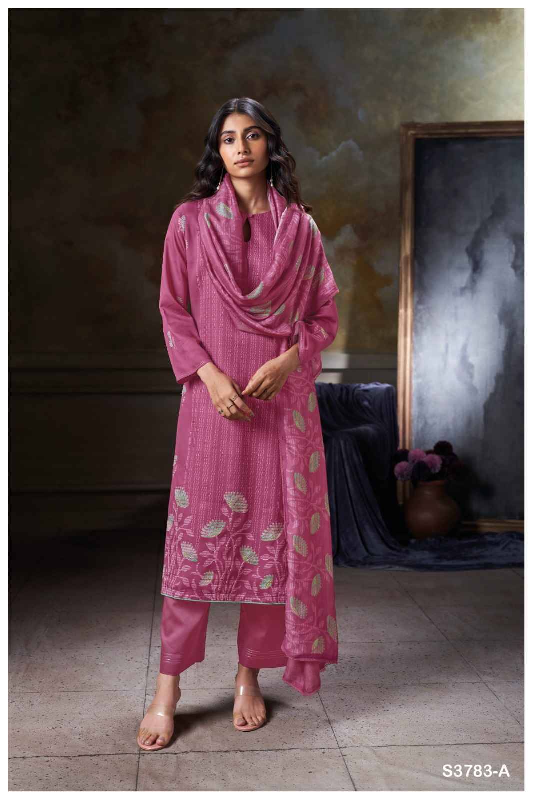Kristi-3783 By Ganga Fashion 3783-A To 3783-D Series Beautiful Festive Suits Colorful Stylish Fancy Casual Wear & Ethnic Wear Premium Cotton Satin Dresses At Wholesale Price