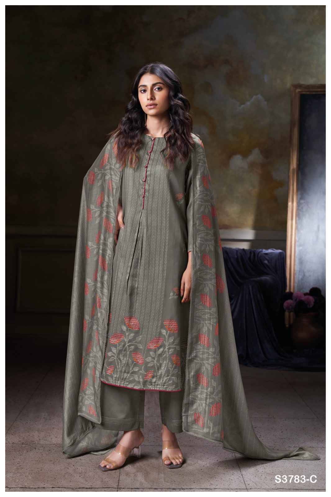 Kristi-3783 By Ganga Fashion 3783-A To 3783-D Series Beautiful Festive Suits Colorful Stylish Fancy Casual Wear & Ethnic Wear Premium Cotton Satin Dresses At Wholesale Price