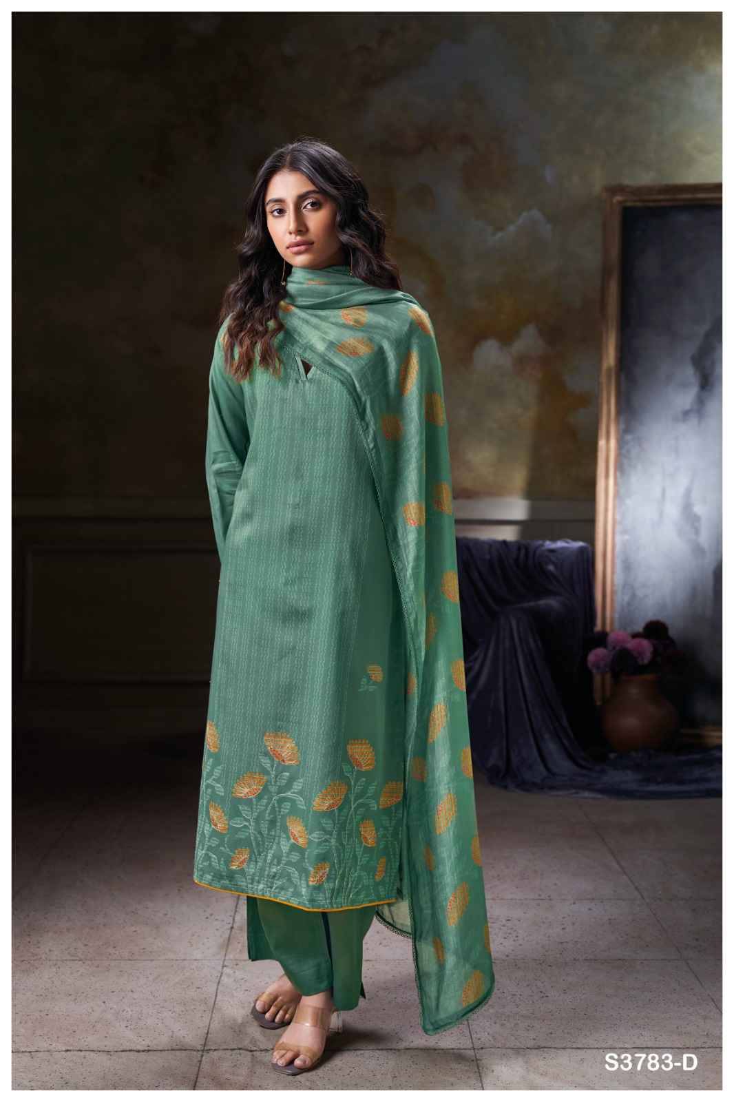 Kristi-3783 By Ganga Fashion 3783-A To 3783-D Series Beautiful Festive Suits Colorful Stylish Fancy Casual Wear & Ethnic Wear Premium Cotton Satin Dresses At Wholesale Price