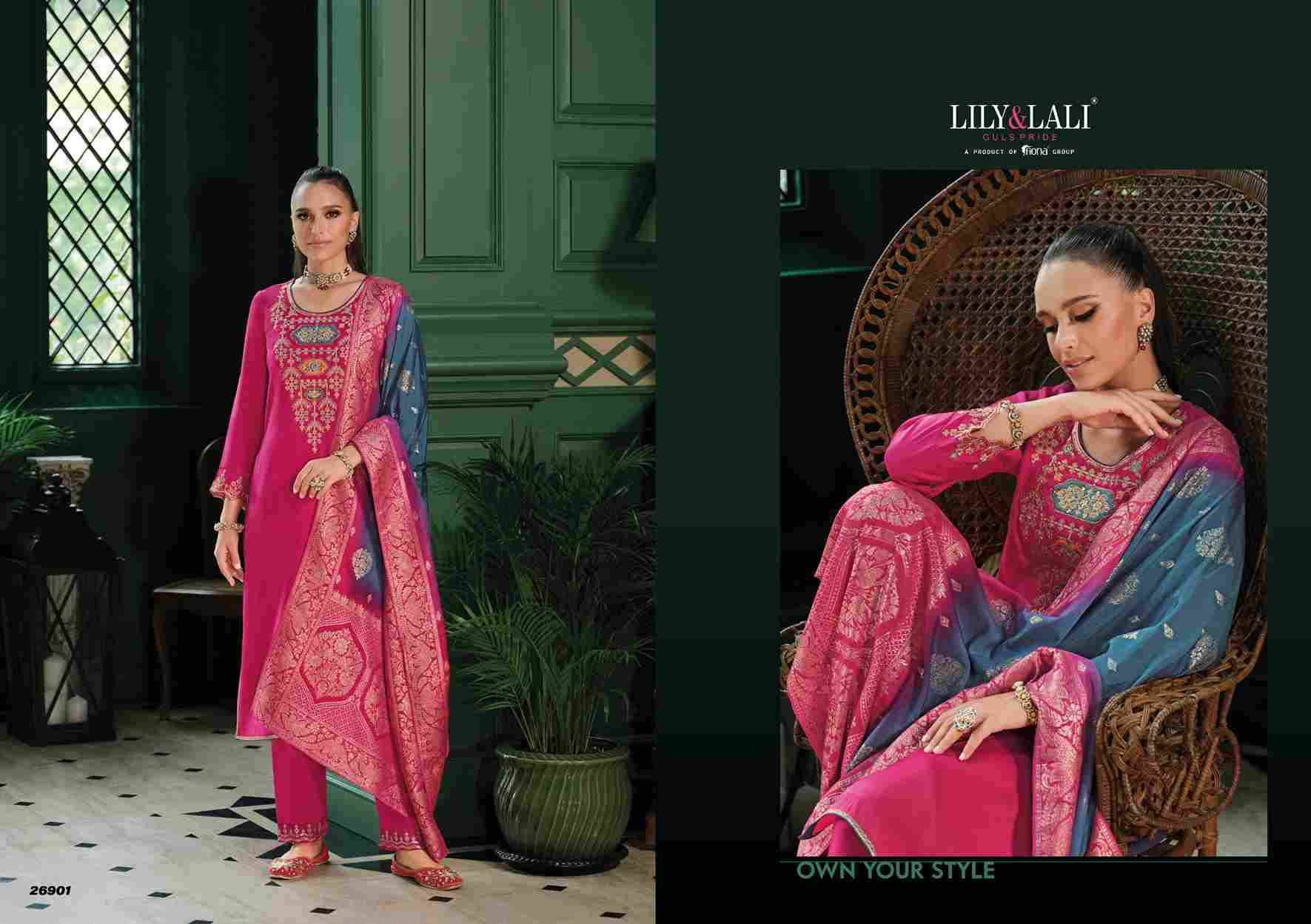 Mahek-E-Vastra By Lily And Lali 26901 To 26904 Series Beautiful Festive Suits Colorful Stylish Fancy Casual Wear & Ethnic Wear Viscose Embroidery Dresses At Wholesale Price