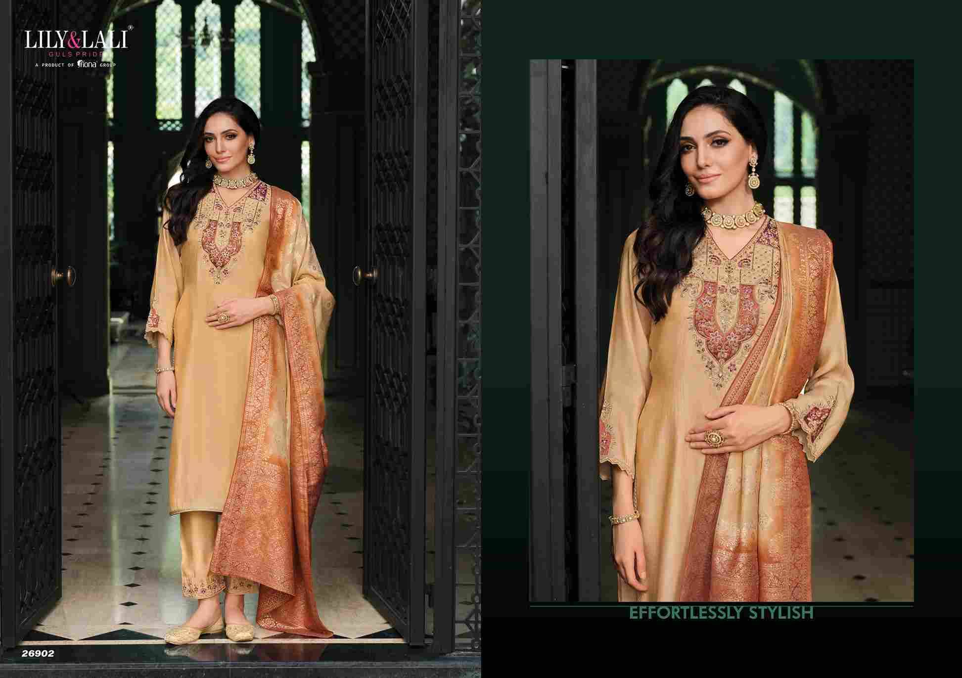 Mahek-E-Vastra By Lily And Lali 26901 To 26904 Series Beautiful Festive Suits Colorful Stylish Fancy Casual Wear & Ethnic Wear Viscose Embroidery Dresses At Wholesale Price