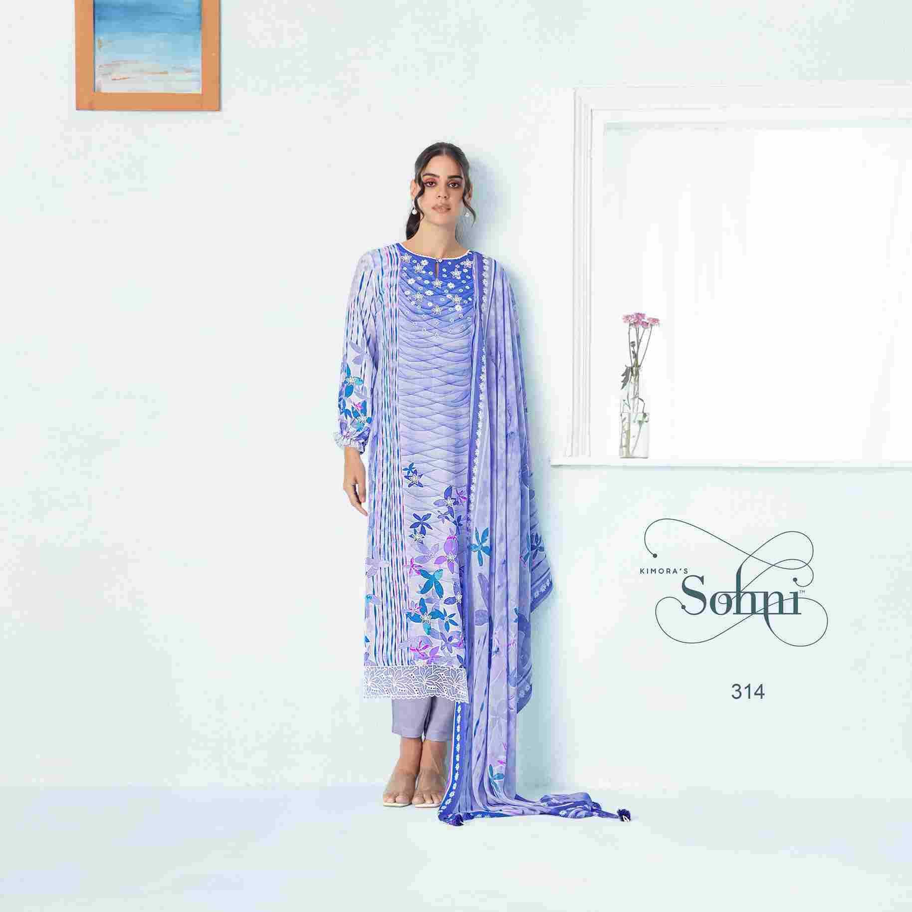 Ocean By Sohni 311 To 314 Series Beautiful Suits Colorful Stylish Fancy Casual Wear & Ethnic Wear Pure Muslin Dresses At Wholesale Price