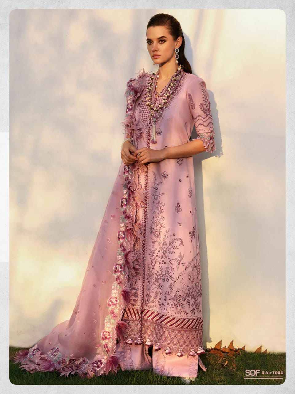 Aliya.B Vol-7 By Shree Om Fab 7001 To 7006 Series Beautiful Festive Suits Stylish Fancy Colorful Casual Wear & Ethnic Wear Pure Lawn Digital Print Dresses At Wholesale Price
