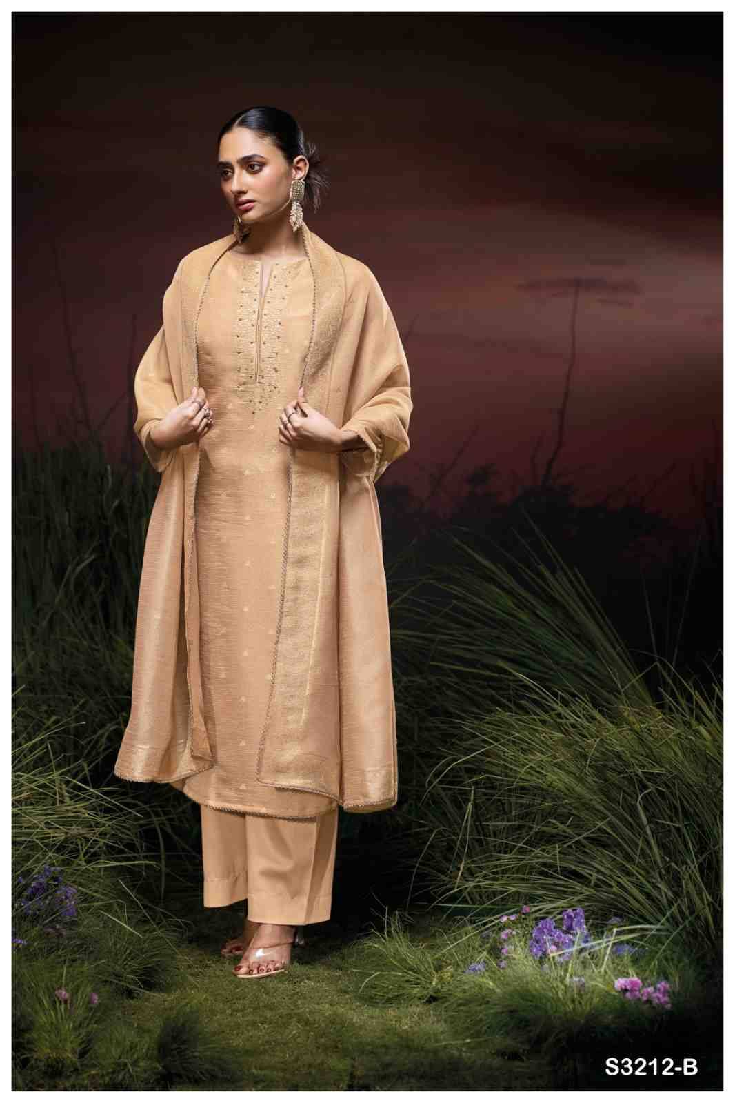Nerea-3312 By Ganga Fashion 3312-A To 3312-B Series Beautiful Festive Suits Colorful Stylish Fancy Casual Wear & Ethnic Wear Premium Viscose Linen Jacquard Dresses At Wholesale Price