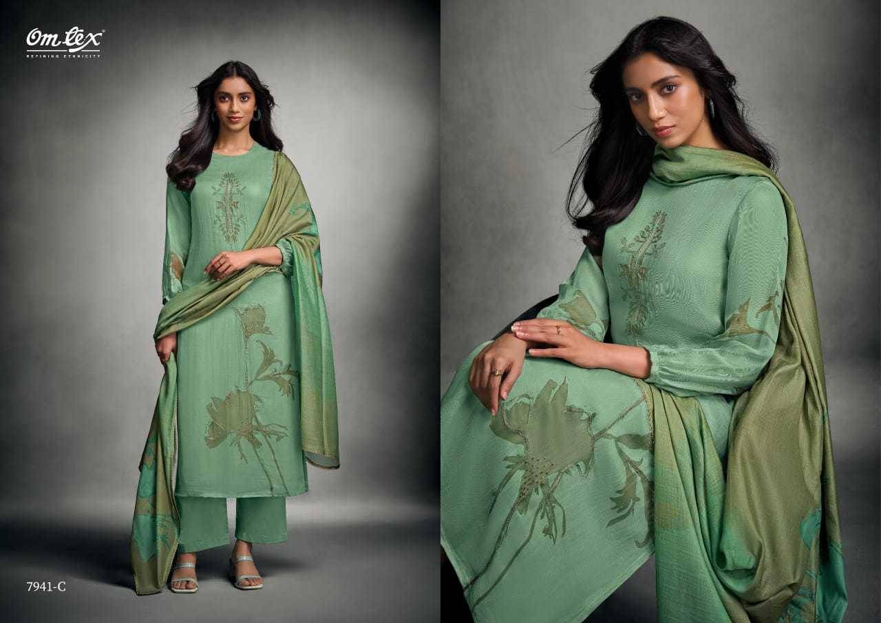 Shailee By Om Tex 7941-A To 7941-D Series Beautiful Suits Stylish Fancy Colorful Party Wear & Ethnic Wear Flex Dresses At Wholesale Price