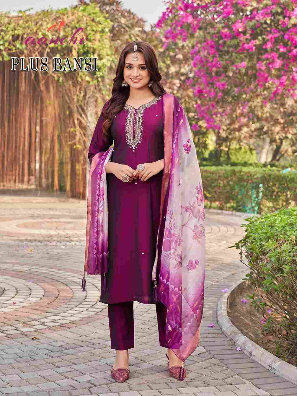 Plus Bansi By Aanchi 01 To 04 Series Beautiful Suits Colorful Stylish Fancy Casual Wear & Ethnic Wear Silk Dresses At Wholesale Price