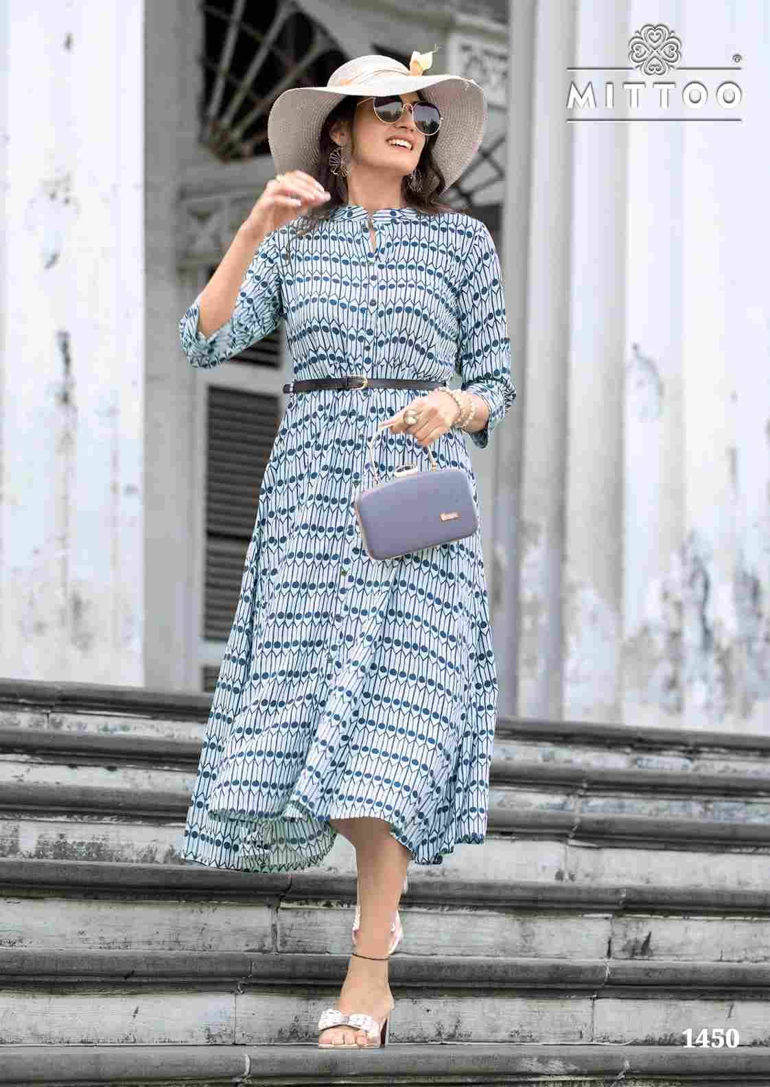 Belt Vol-22 By Mittoo 1449 To 1454 Series Designer Stylish Fancy Colorful Beautiful Party Wear & Ethnic Wear Collection Rayon Print Kurtis At Wholesale Price