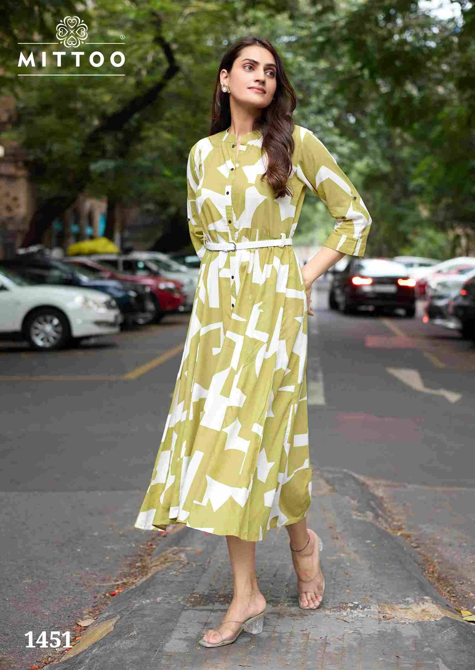 Belt Vol-22 By Mittoo 1449 To 1454 Series Designer Stylish Fancy Colorful Beautiful Party Wear & Ethnic Wear Collection Rayon Print Kurtis At Wholesale Price
