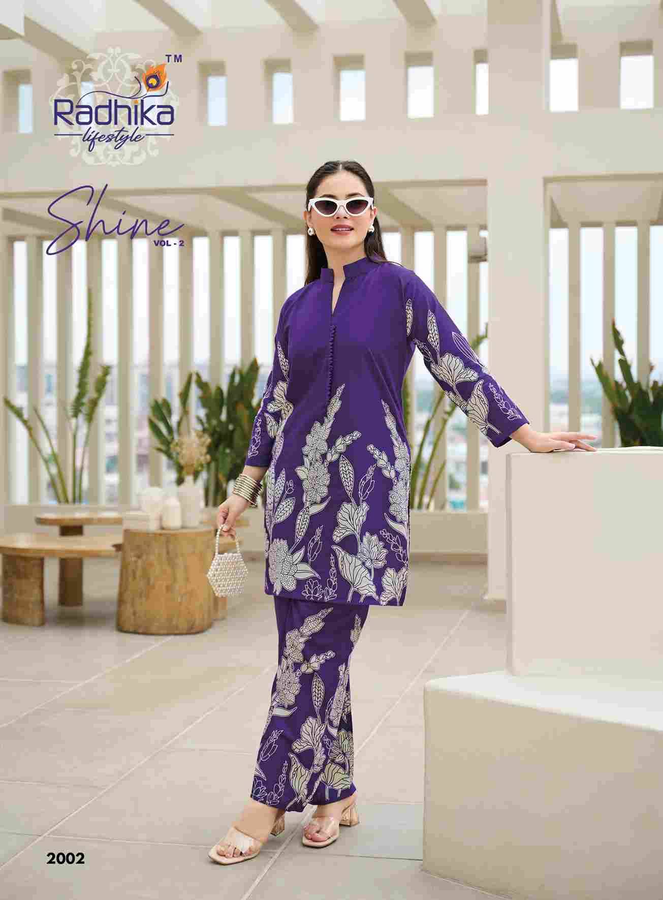 Shine Vol-2 By Radhika Lifestyle 2001 To 2008 Series Designer Stylish Fancy Colorful Beautiful Party Wear & Ethnic Wear Collection Pure Cotton Co-Ord At Wholesale Price