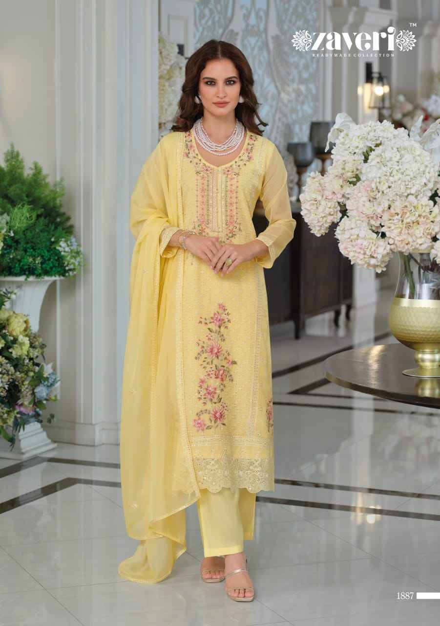 Raabta By Zaveri 1886 To 1888 Series Beautiful Festive Suits Colorful Stylish Fancy Casual Wear & Ethnic Wear Soft Organza Embroidery Dresses At Wholesale Price
