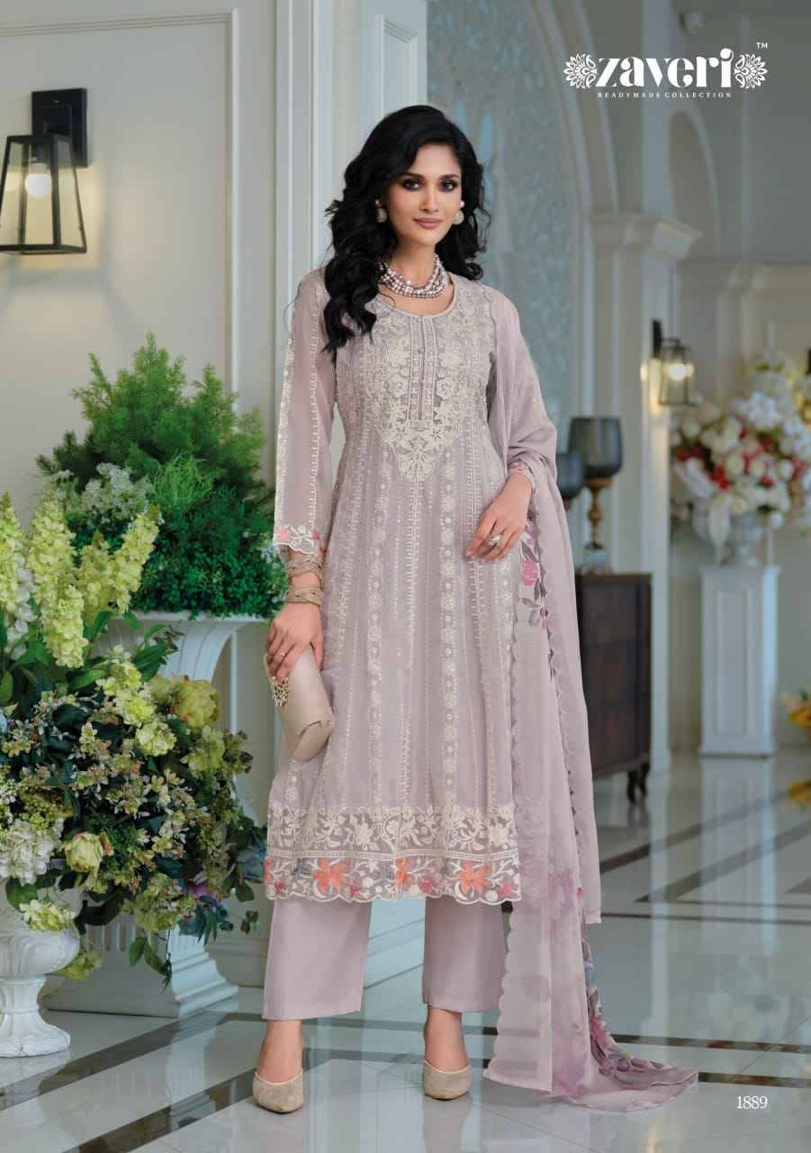 Suhana By Zaveri 1889 To 1891 Series Beautiful Festive Suits Colorful Stylish Fancy Casual Wear & Ethnic Wear Soft Organza Embroidery Dresses At Wholesale Price