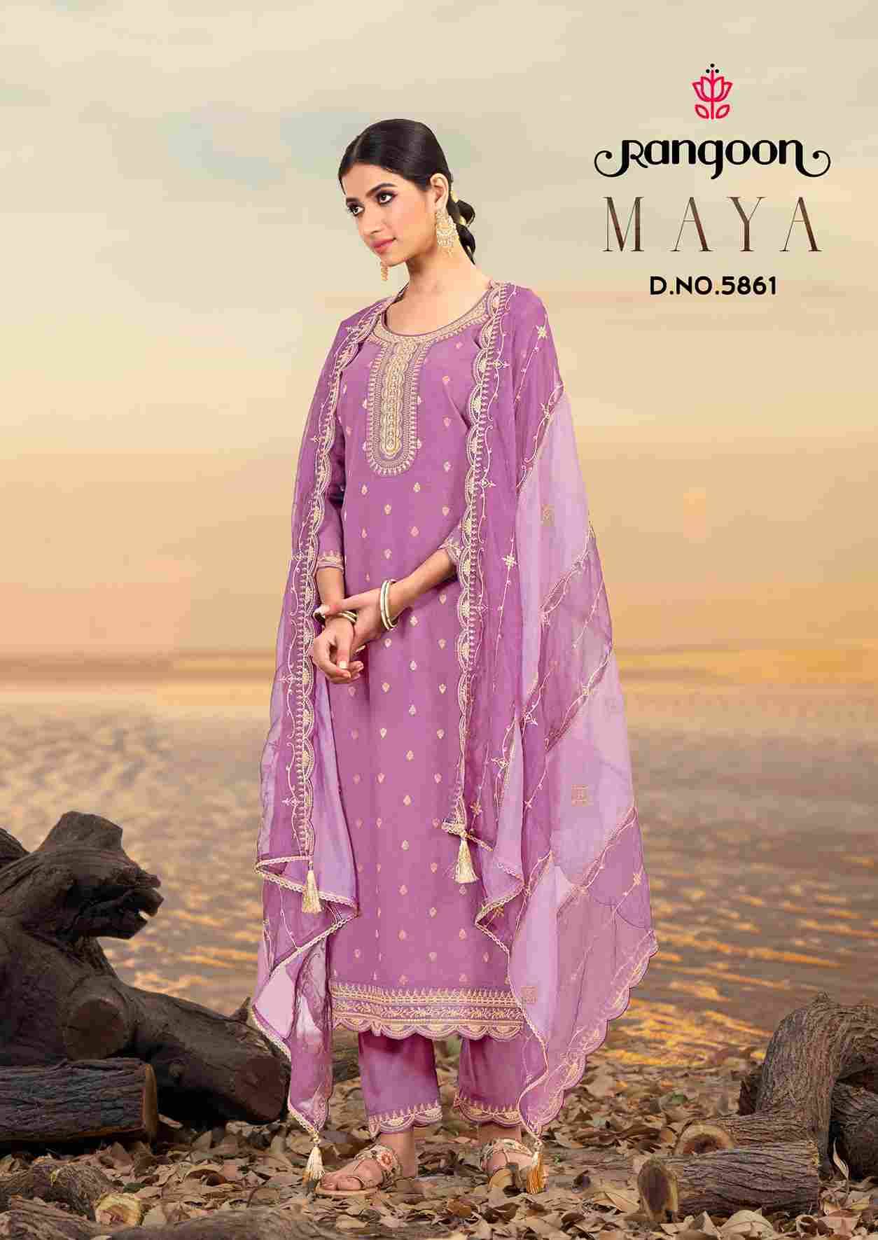 Maya By Rangoon 5861 To 5864 Series Beautiful Festive Suits Colorful Stylish Fancy Casual Wear & Ethnic Wear Viscose Jacquard Dresses At Wholesale Price