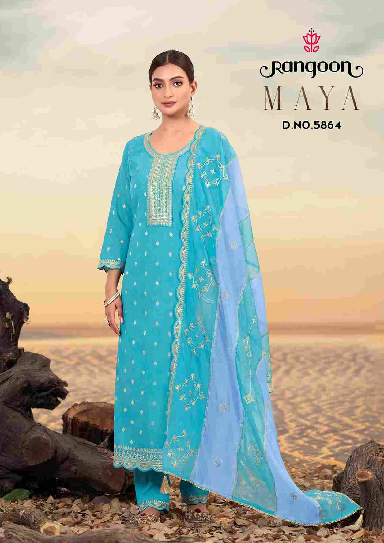 Maya By Rangoon 5861 To 5864 Series Beautiful Festive Suits Colorful Stylish Fancy Casual Wear & Ethnic Wear Viscose Jacquard Dresses At Wholesale Price