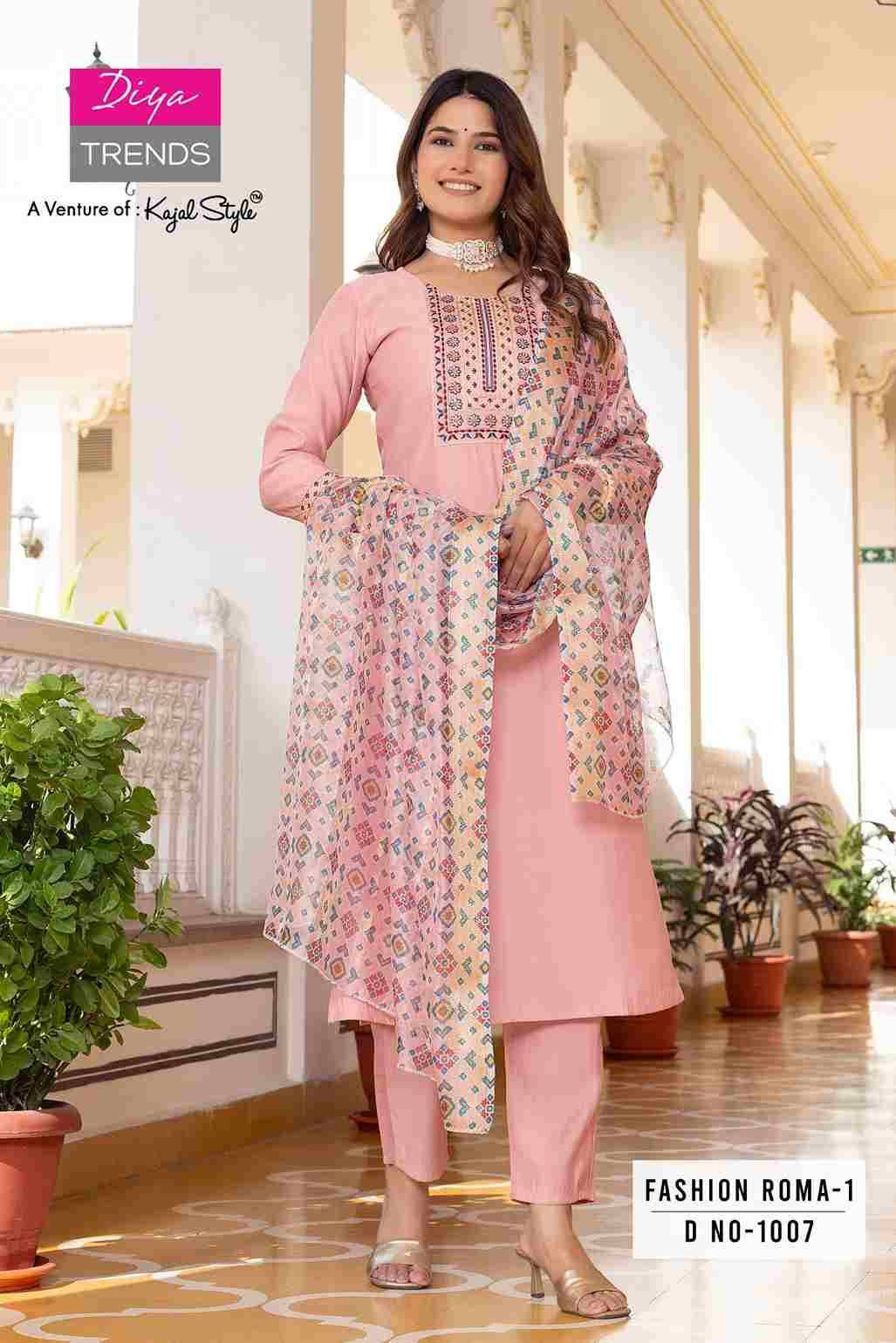 Fashion Roma Vol-1 By Diya Trends 1001 To 1008 Series Beautiful Festive Suits Colorful Stylish Fancy Casual Wear & Ethnic Wear Roman Silk Dresses At Wholesale Price