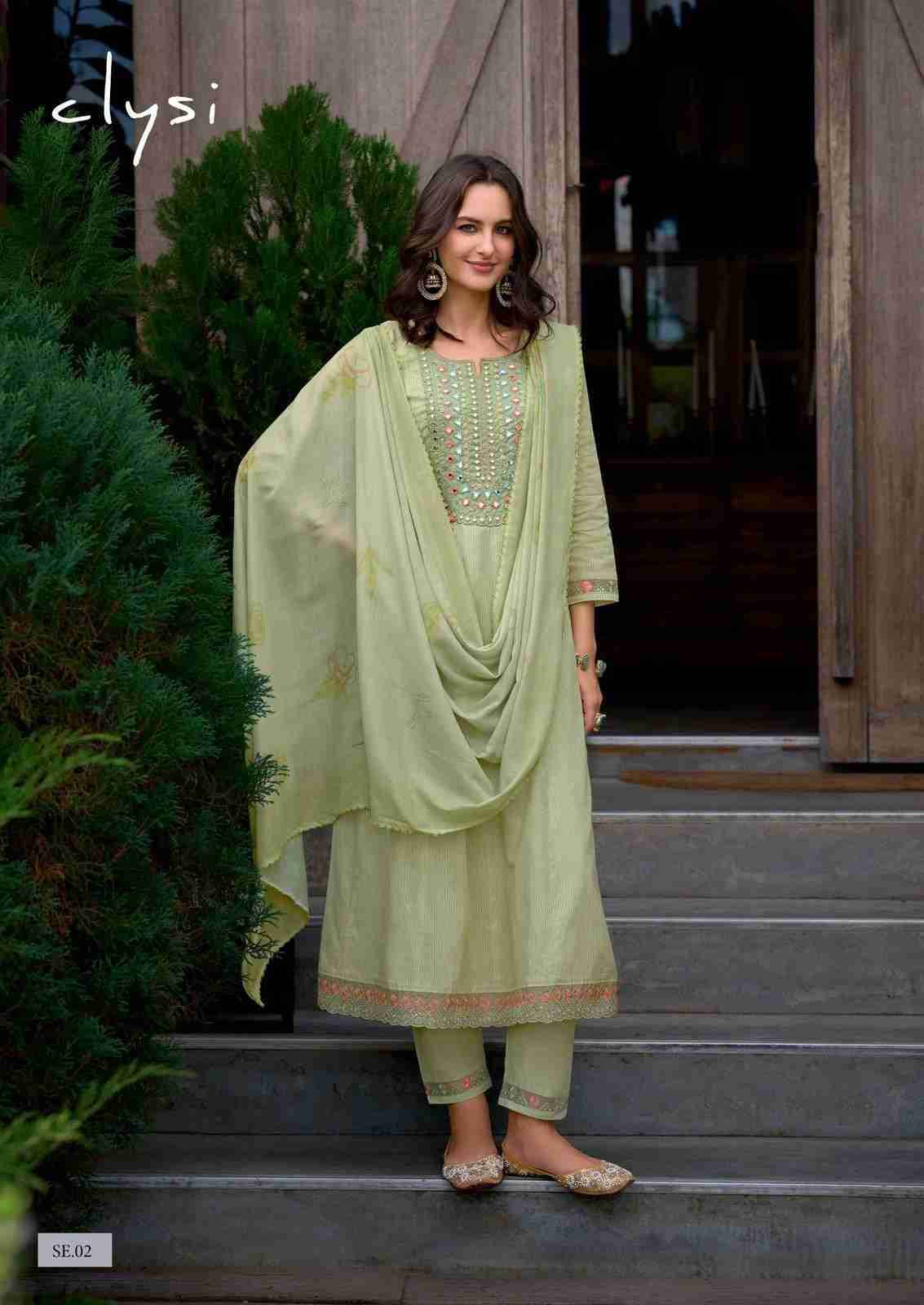 Sehra By Clysi 01 To 04 Series Festive Suits Beautiful Fancy Colorful Stylish Party Wear & Occasional Wear Cotton With Work Dresses At Wholesale Price