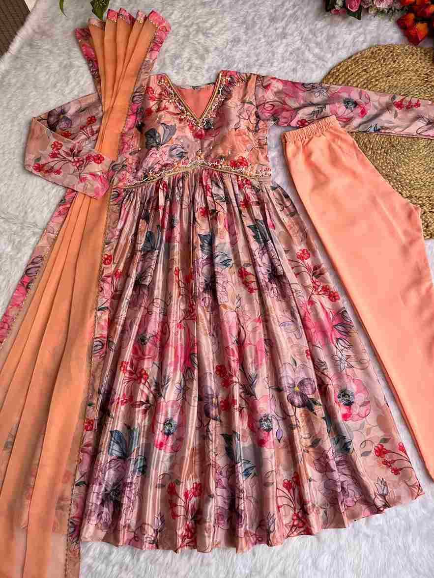 Mb-345 By Fashid Wholesale Beautiful Festive Suits Colorful Stylish Fancy Casual Wear & Ethnic Wear Soft Chinnon Digital Printed Dresses At Wholesale Price