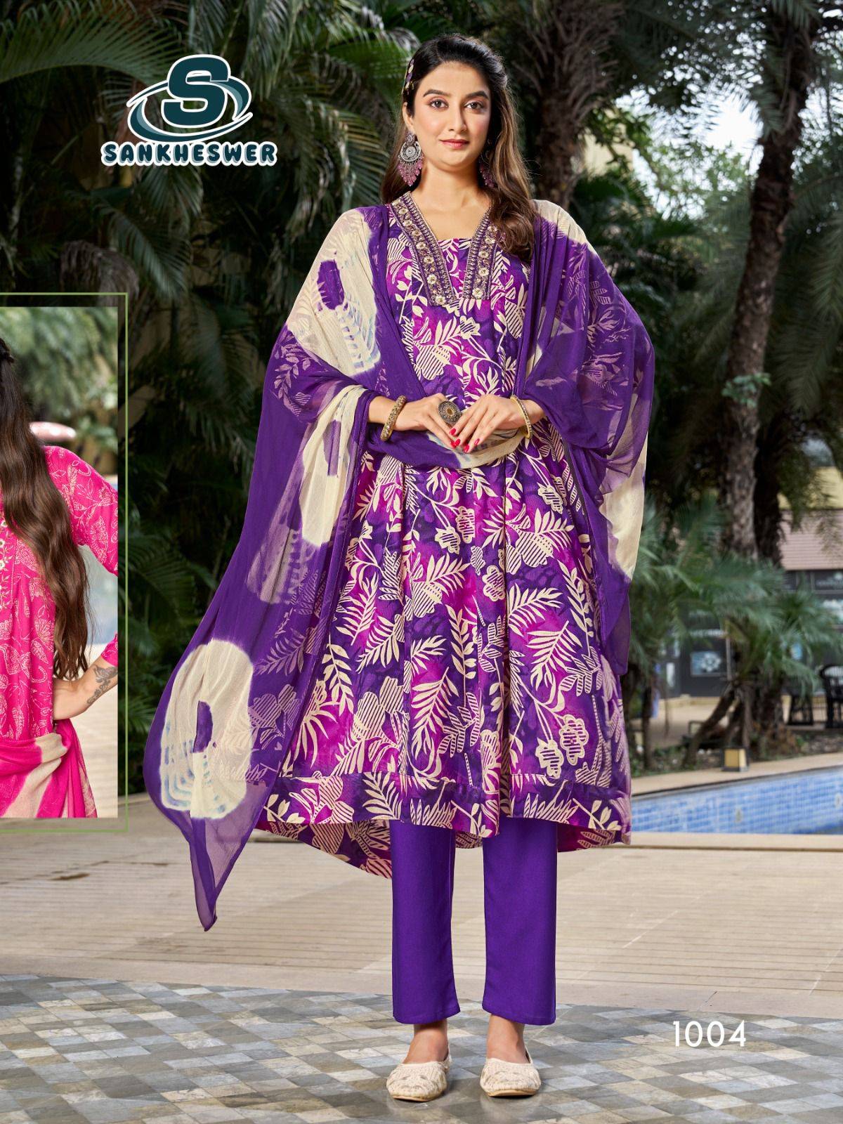 Affairs By Sankheswer 1001 To 1008 Series Beautiful Festive Suits Colorful Stylish Fancy Casual Wear & Ethnic Wear Heavy Rayon Dresses At Wholesale Price