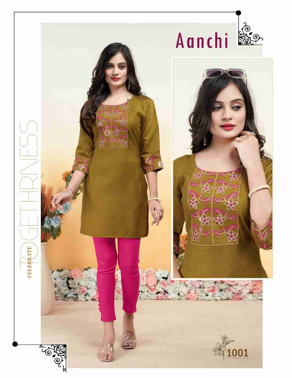 Aanchi By Kaamiri 1001 To 1008 Series Designer Stylish Fancy Colorful Beautiful Party Wear & Ethnic Wear Collection Vertican Kurtis At Wholesale Price
