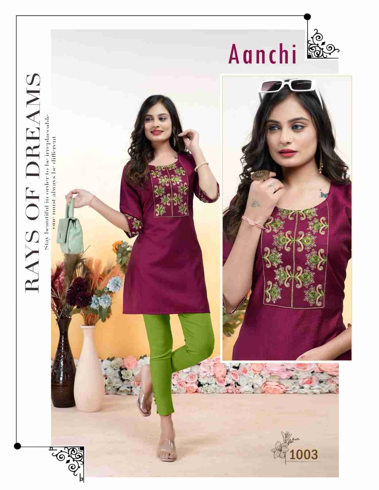Aanchi By Kaamiri 1001 To 1008 Series Designer Stylish Fancy Colorful Beautiful Party Wear & Ethnic Wear Collection Vertican Kurtis At Wholesale Price